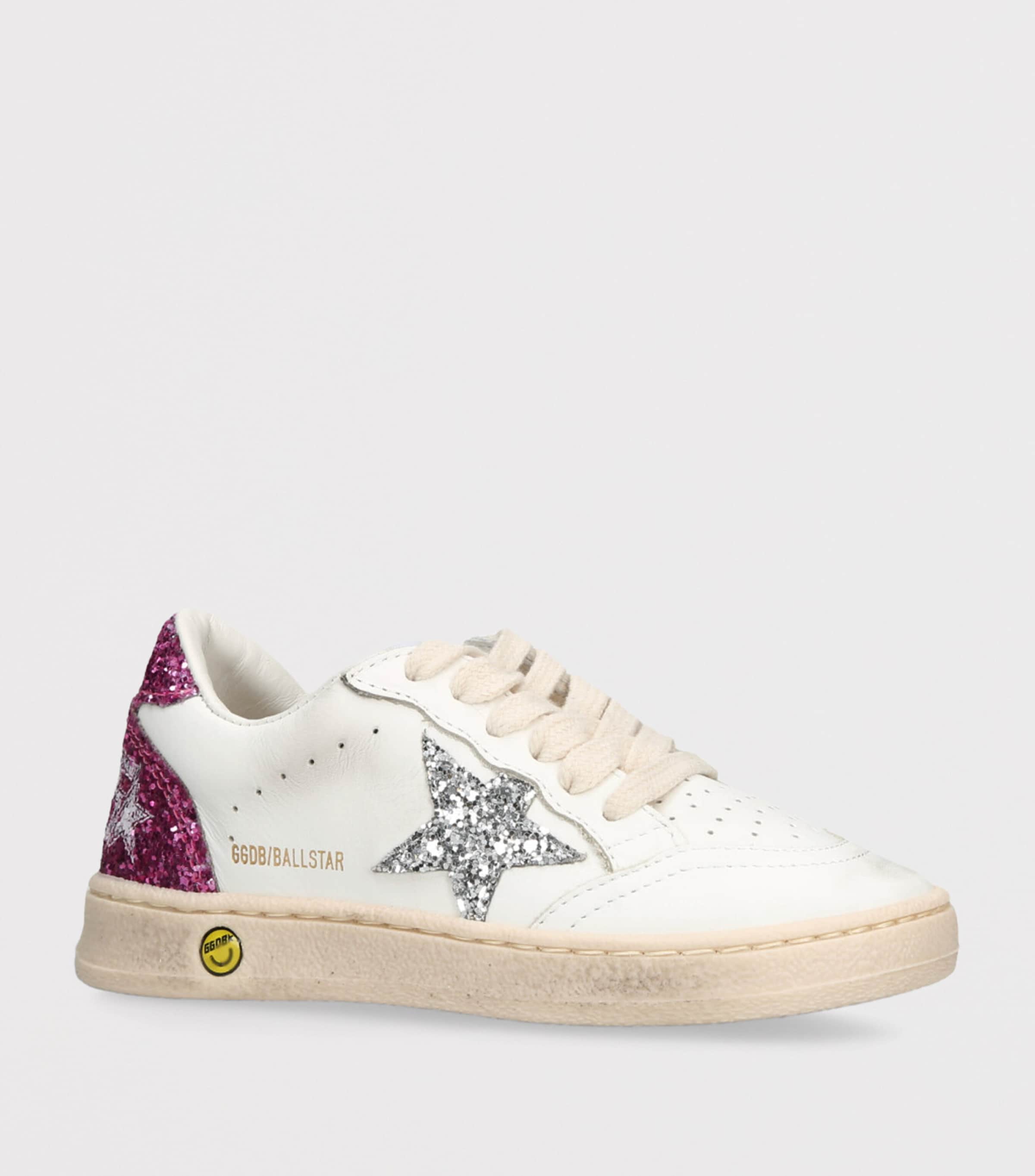 Leather Ball Star Sneakers FUSHIA CMB Image 3