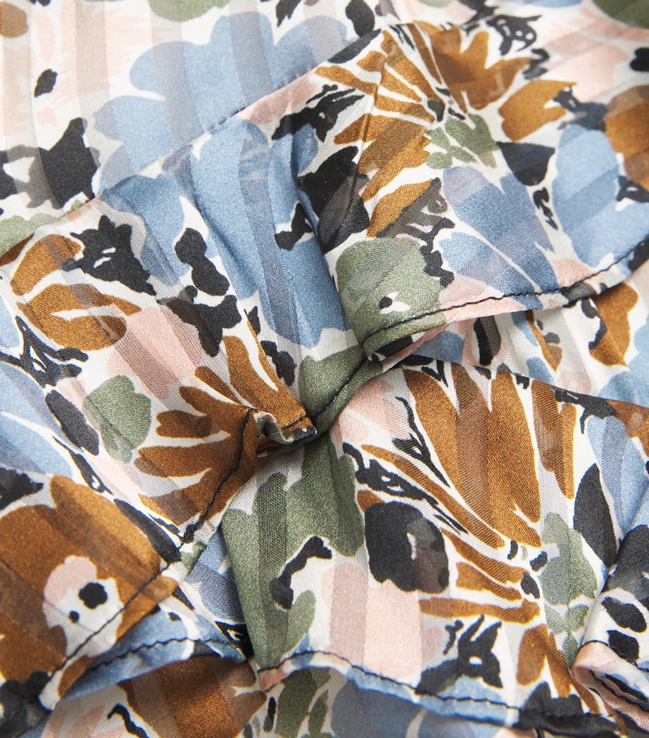 Silk Floral Avenel Midi Dress M0211 LAKE MIST MULT Image 5