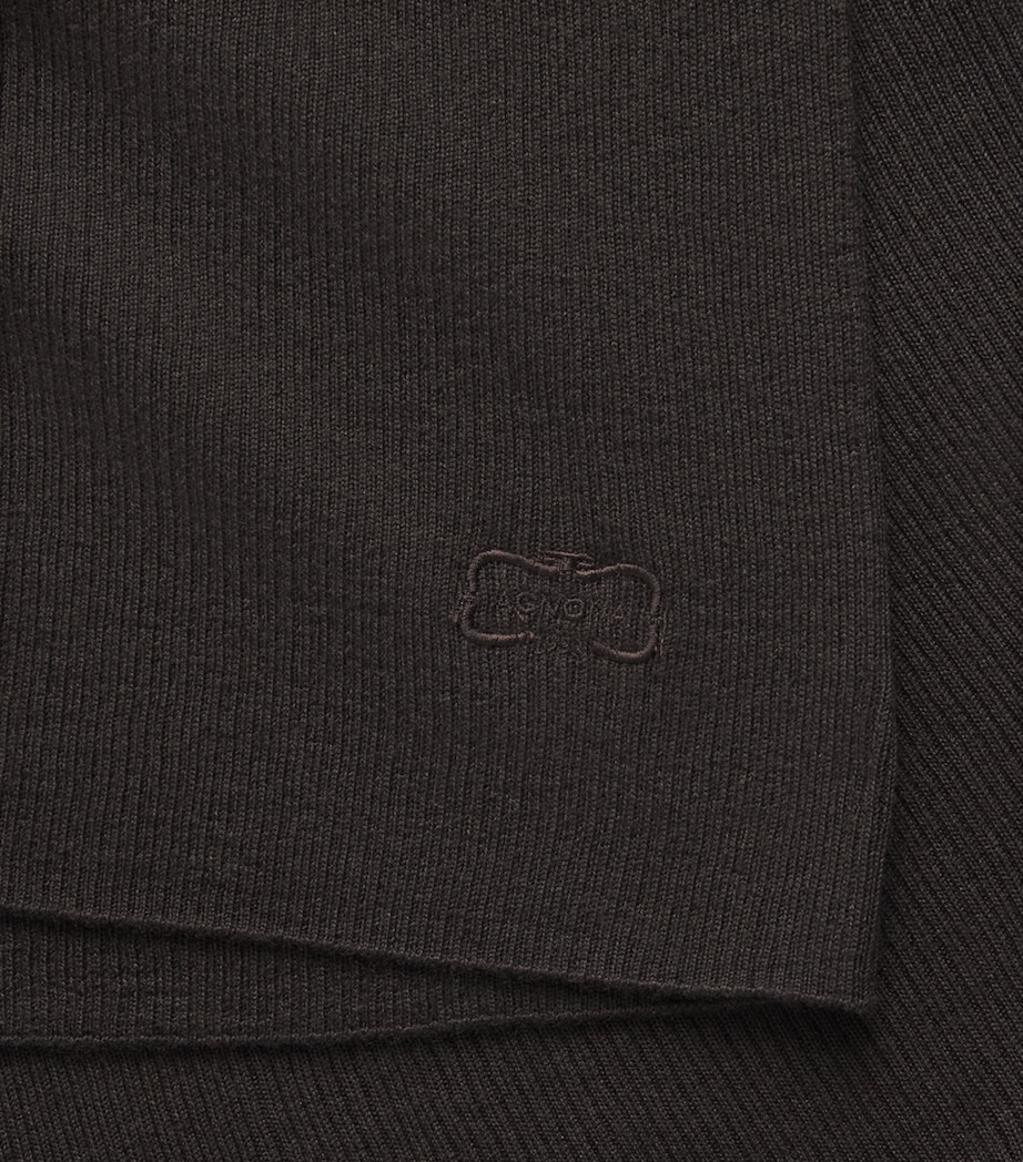 Agnona Womens Wool-Silk-Cashmere Rollneck Sweater Brown Ebony Image 6