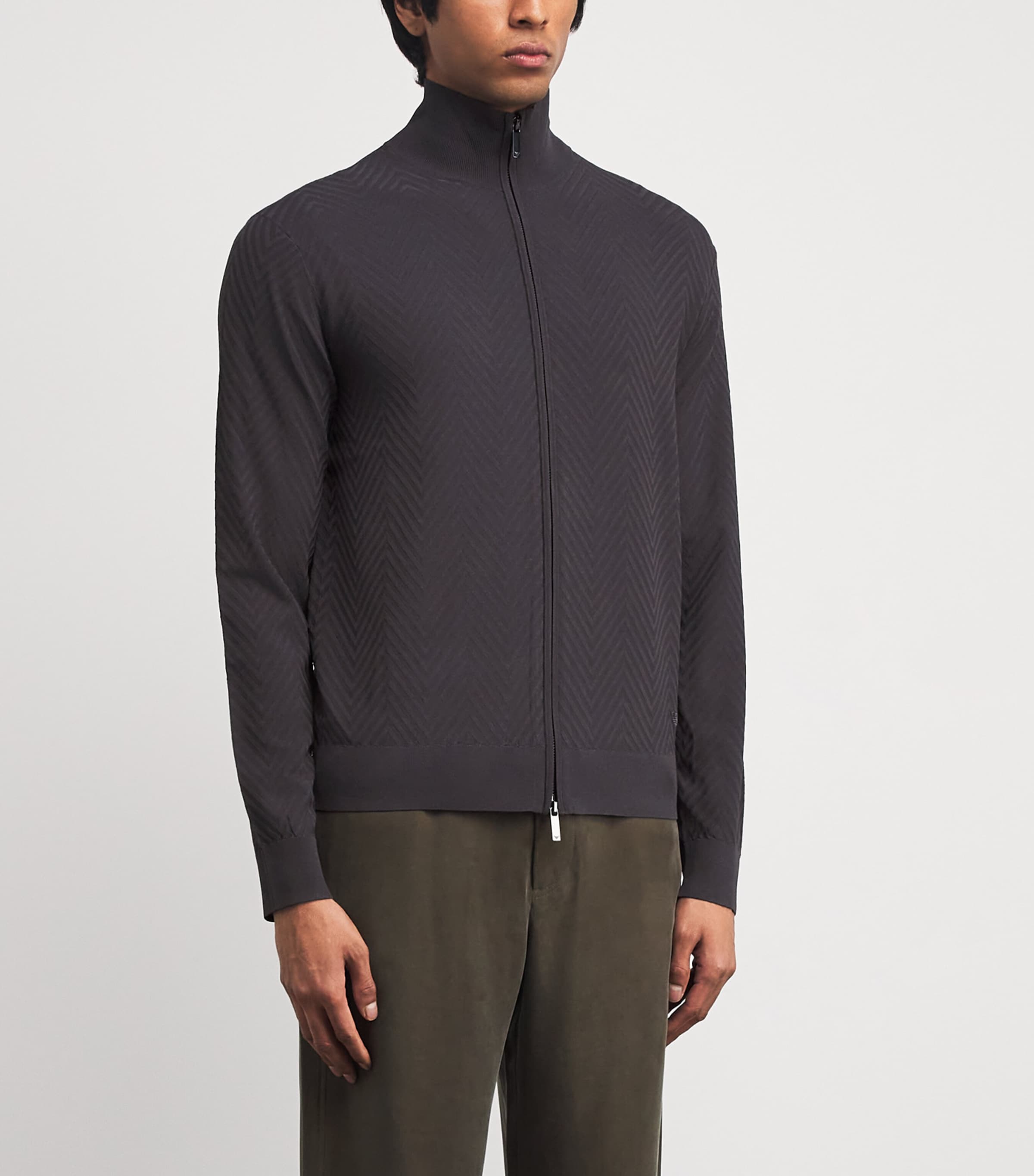 Icon Chevron Zip Cardigan U8168 Image 3