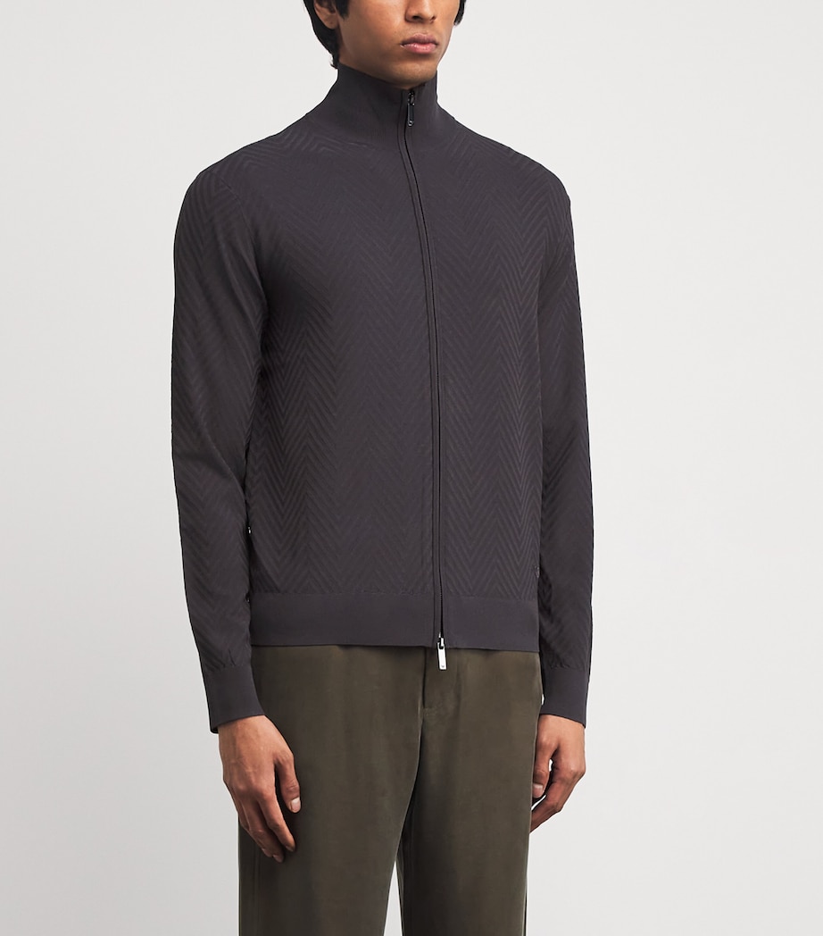 Icon Chevron Zip Cardigan U8168 Image 3