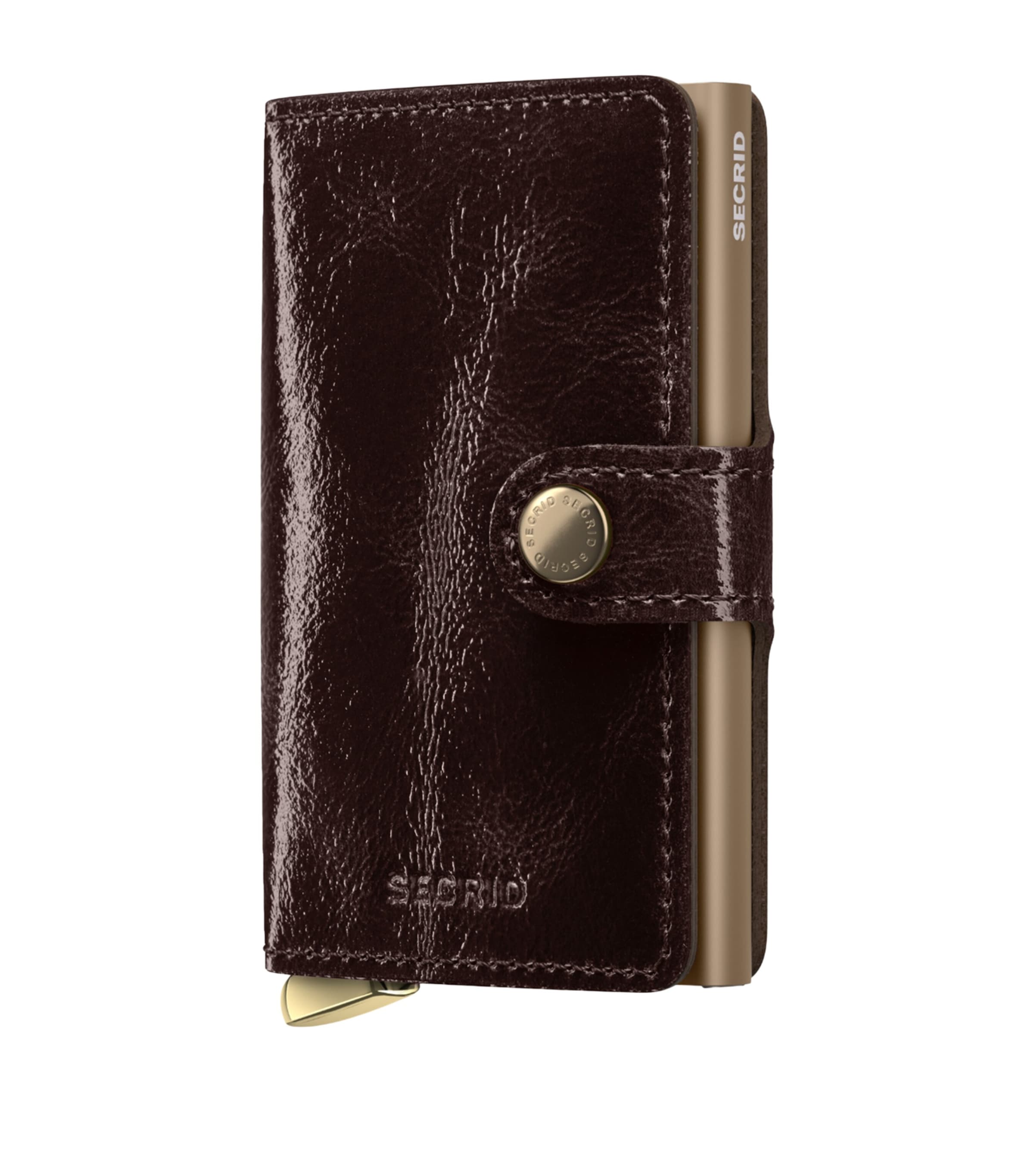Secrid Leather Miniwallet In Brown