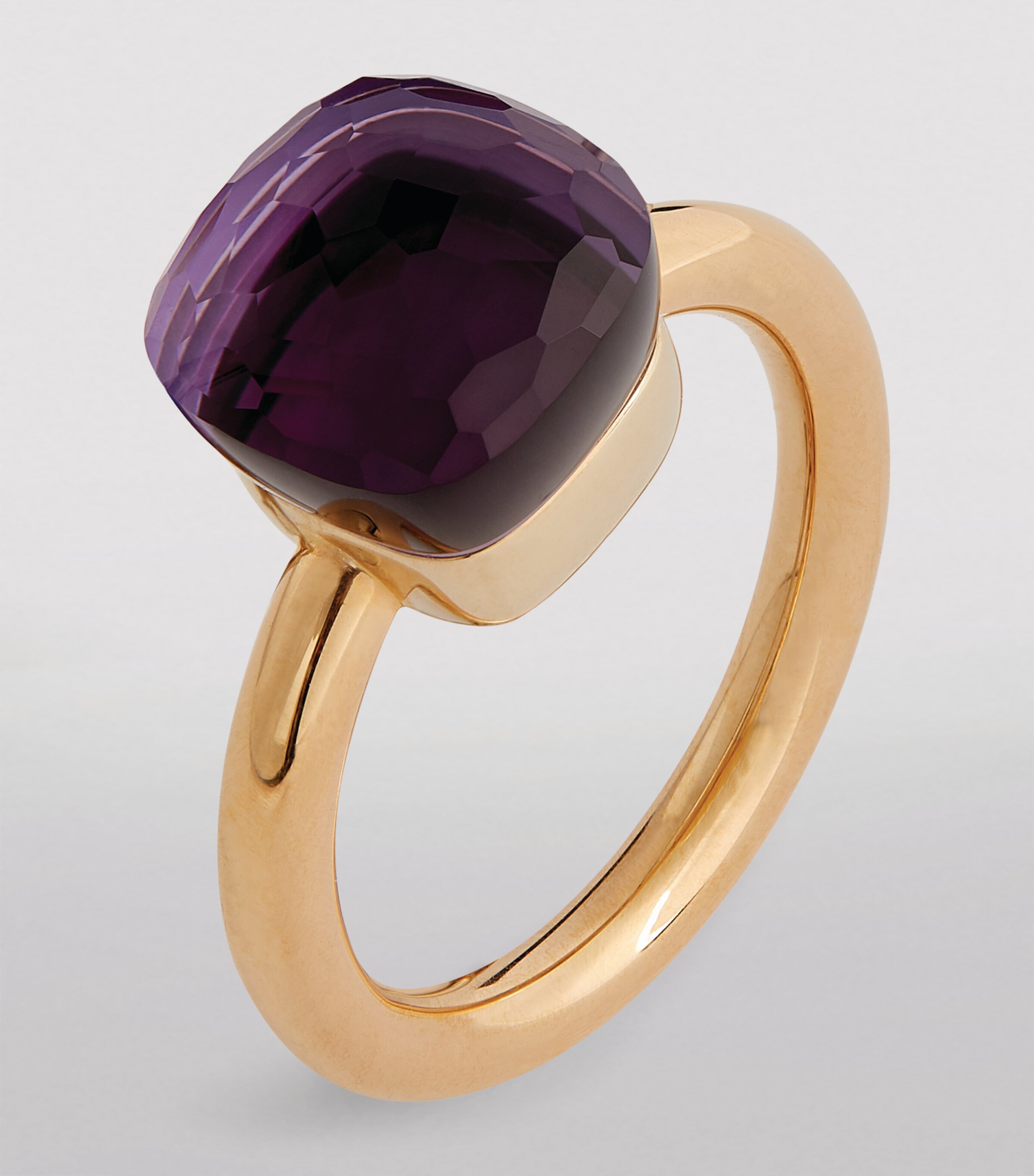 Mixed Gold and Amethyst Nudo Classic Ring 000OI Image 2