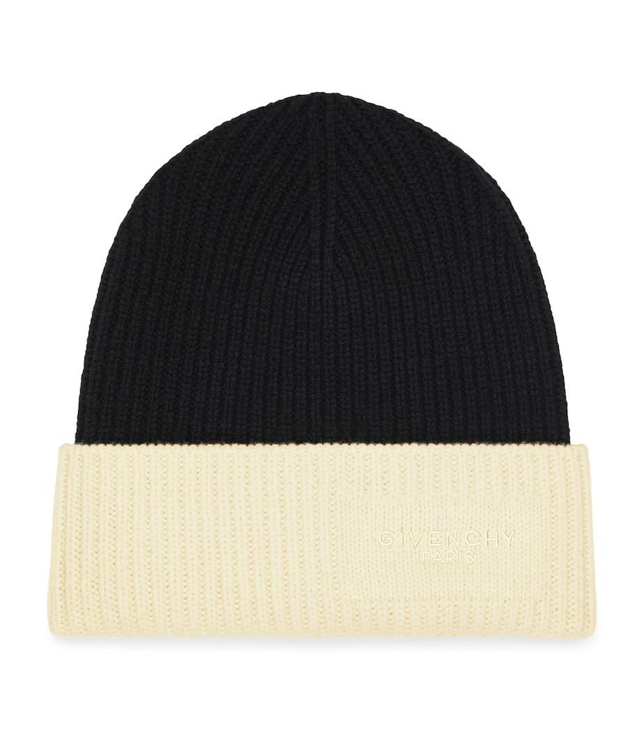 Givenchy Wool-Cashmere Two-Tone Beanie Image 1