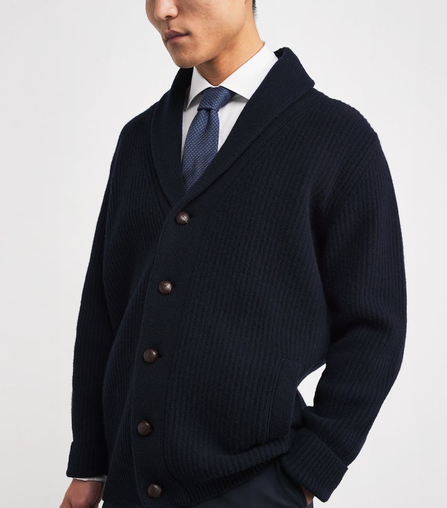 Silk Patterned Tie 001 NAVY BLUE Image 2