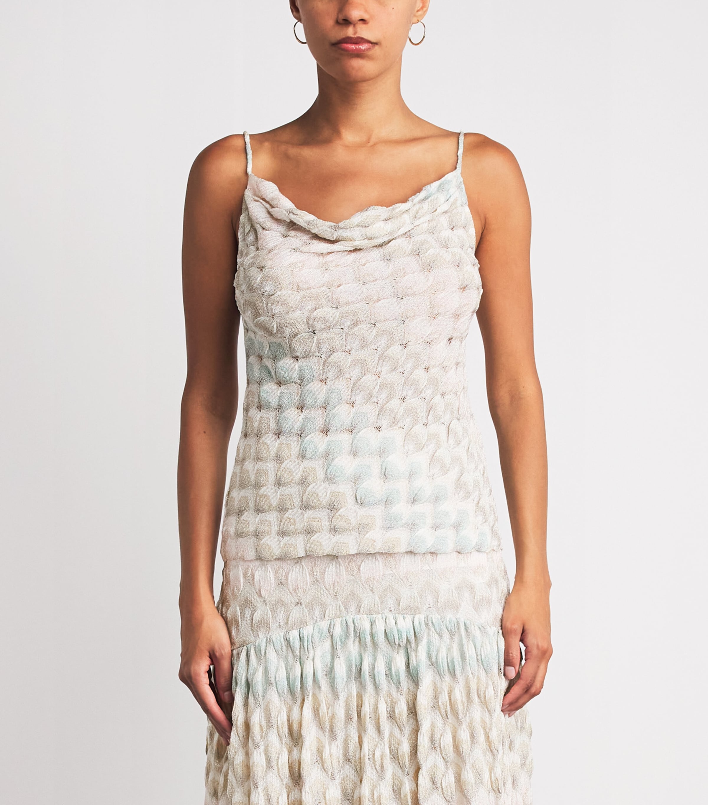 Missoni Womens Lamé Lace Motif Cami Top Smsqb Multi B/p/w/y Image 4