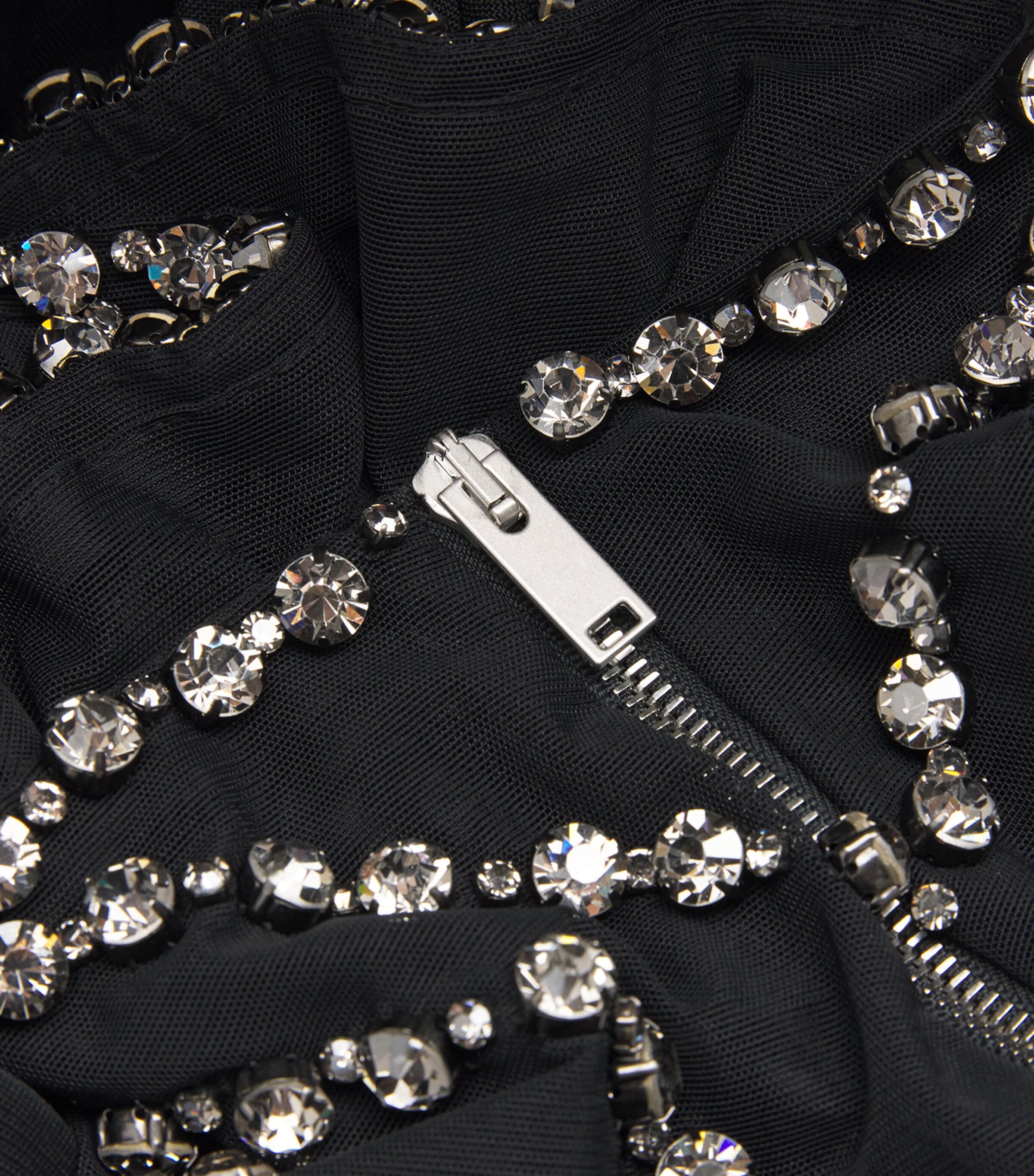 Wool Crystal Tailored Trousers 1000 BLACK Image 5