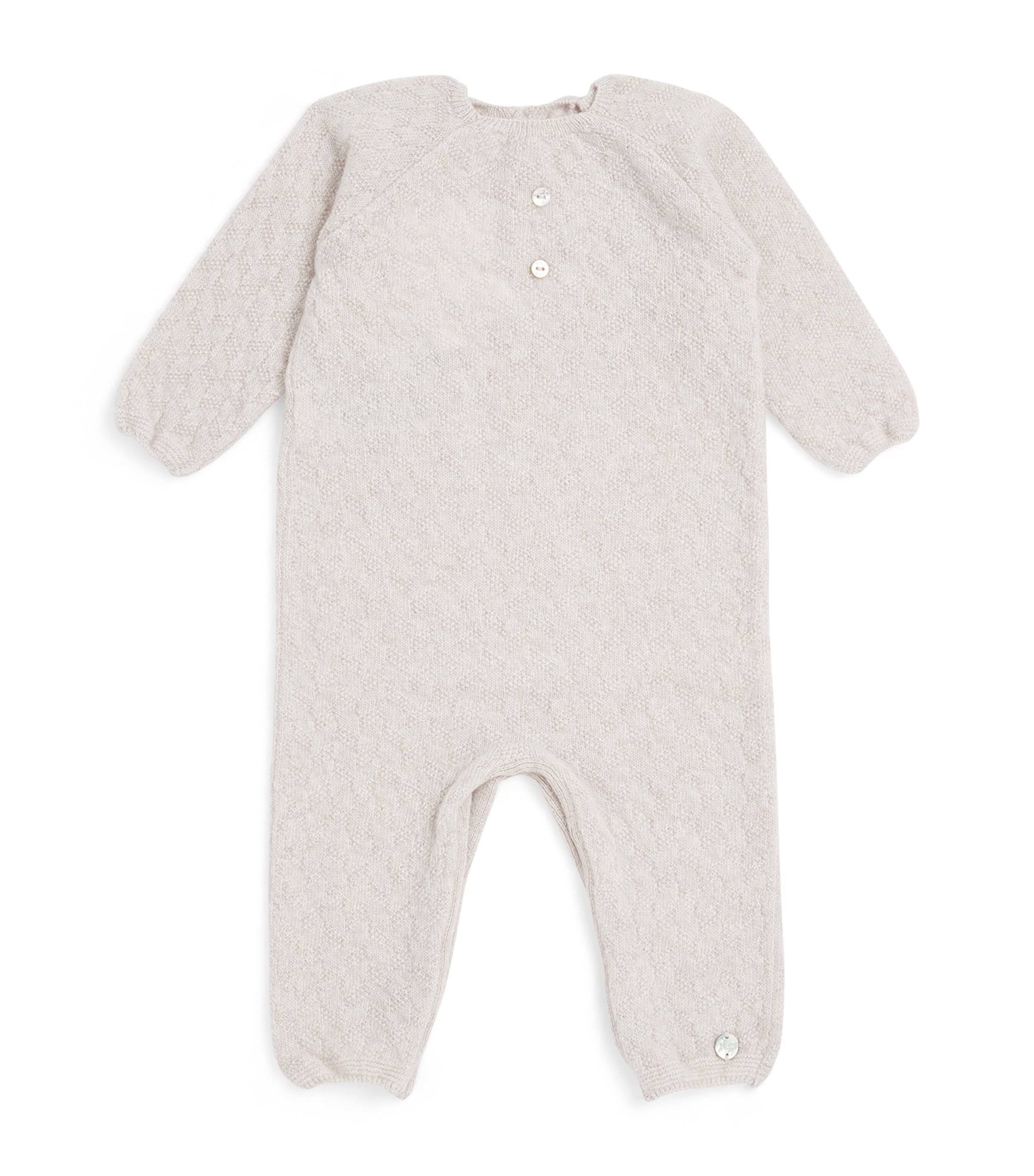 Paz Rodriguez Wool-cashmere Knit All-in-one In Brown