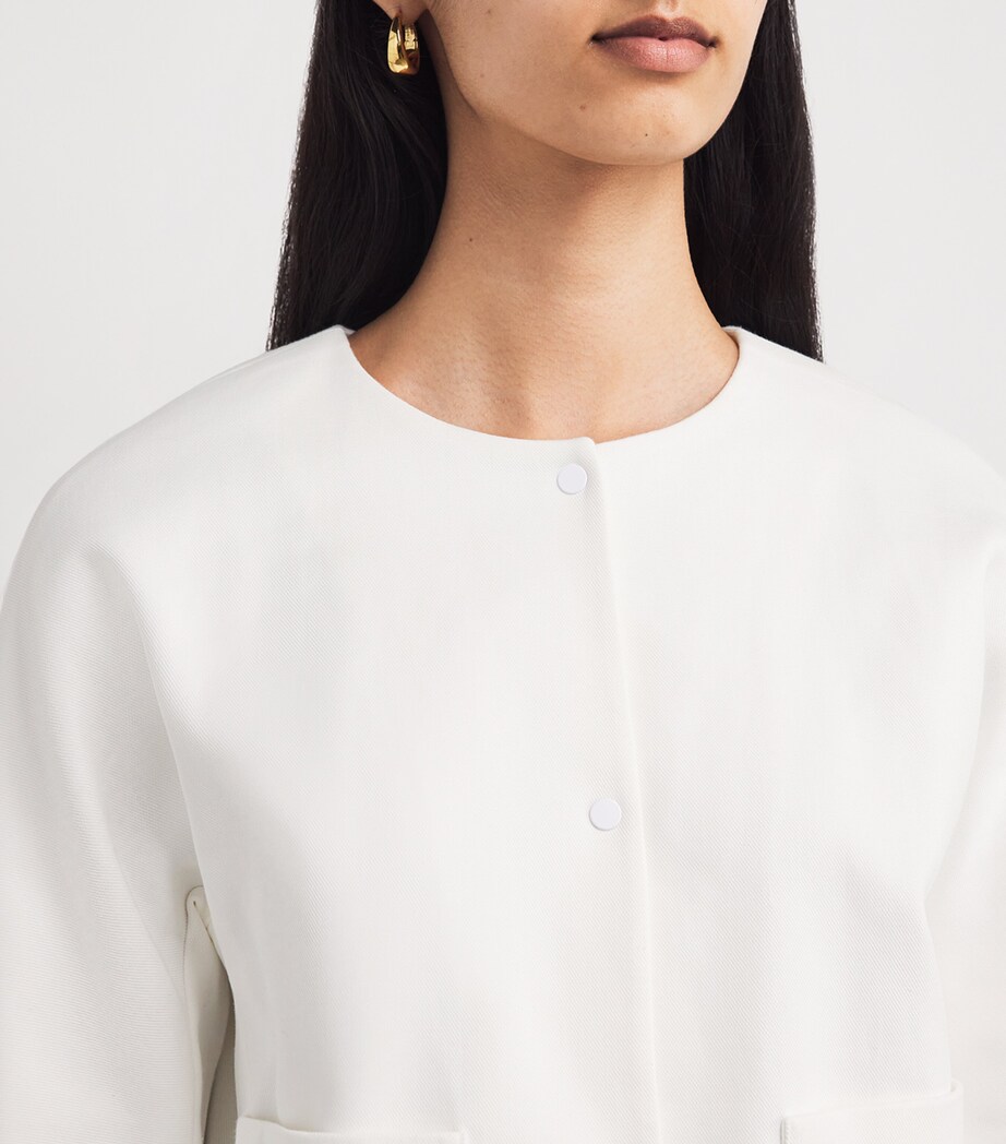 Cotton Collarless Jacket 137OWT Image 6