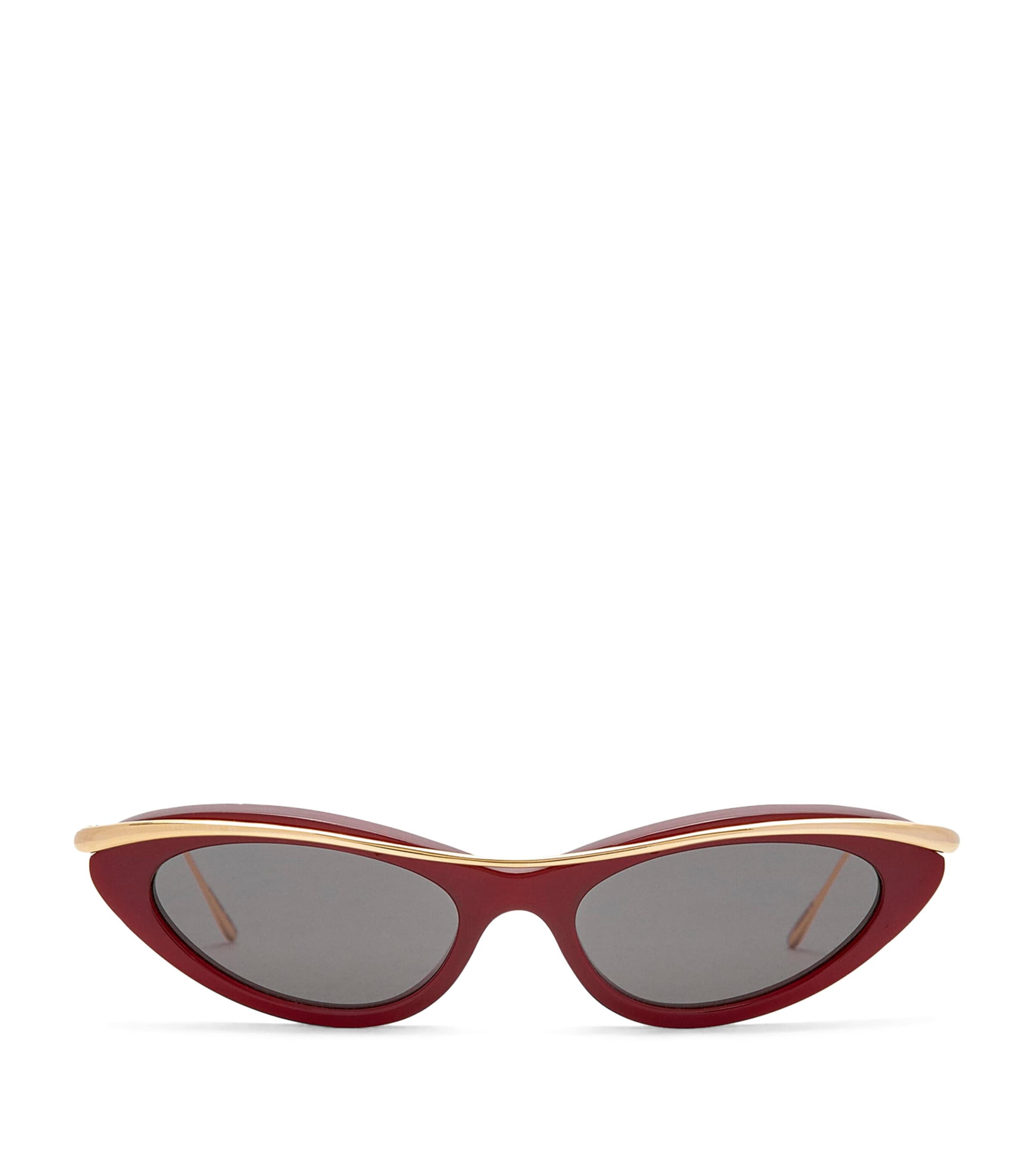 Loewe Whirl Cat Eye Sunglasses In Burgundy