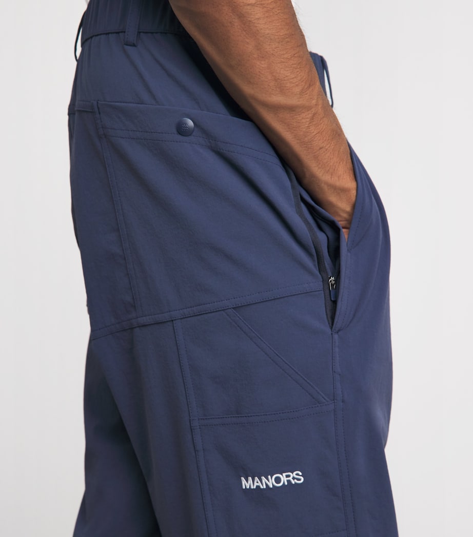 Manors Mens Greenskeeper Relaxed Trousers Navy Image 3