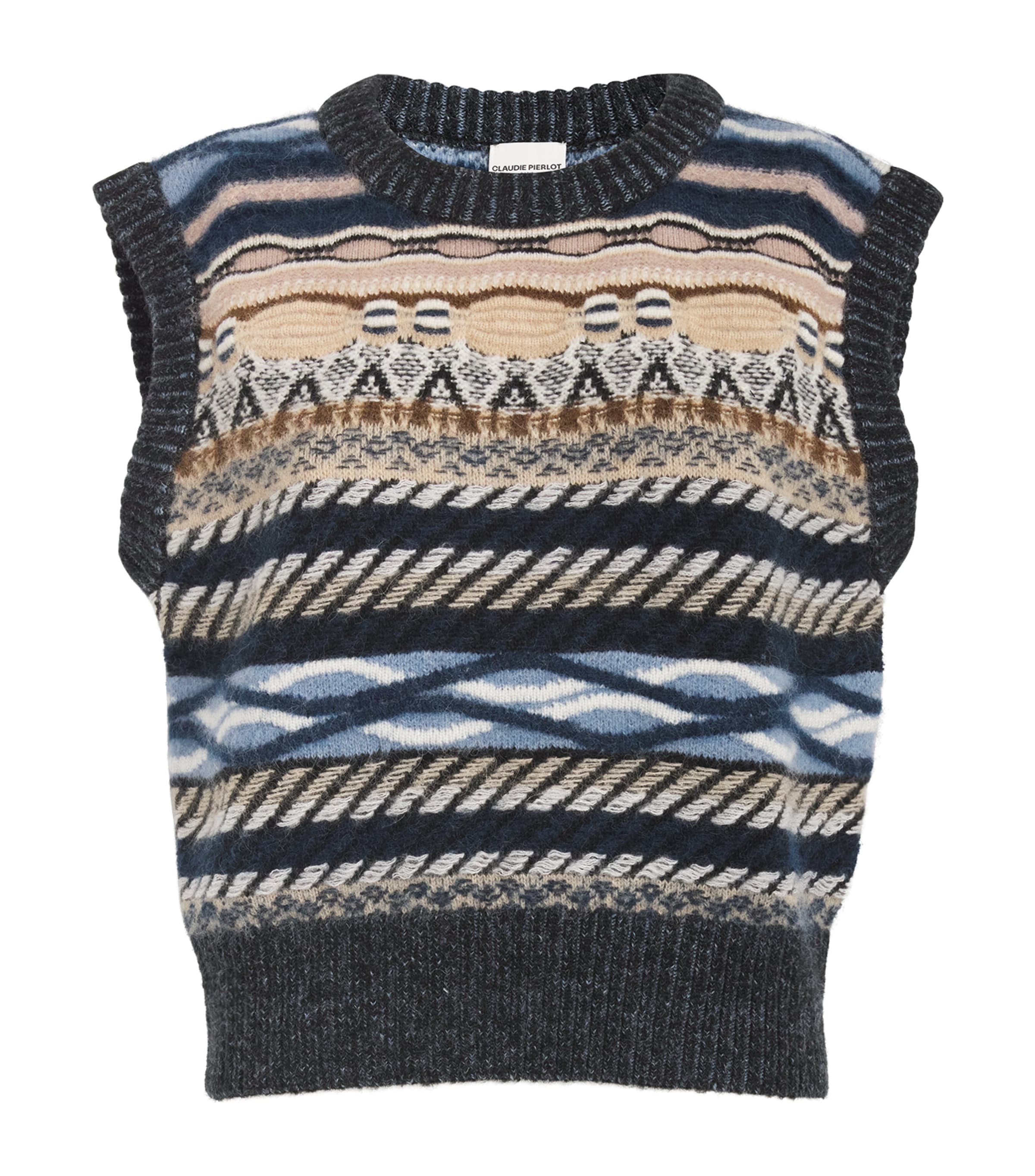 Claudie Pierlot Jacquard Sweater Vest