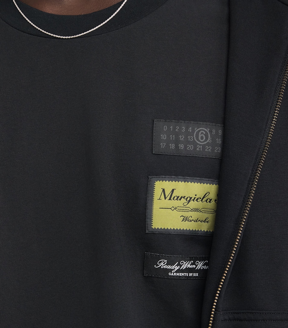 Cotton Label Appliqué T-Shirt 900 Image 6