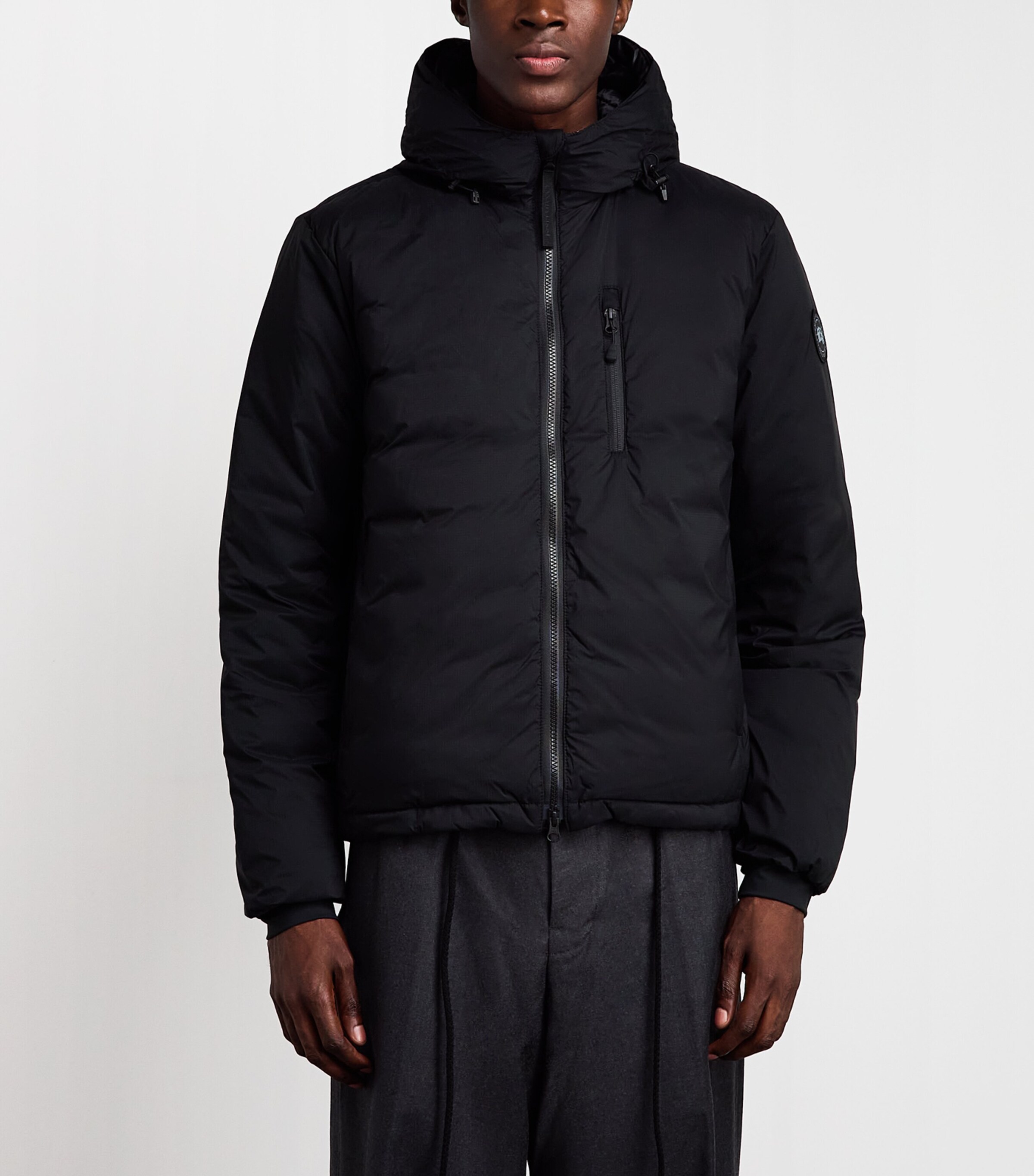 Canada Goose Mens Lodge Hooded Jacket Black Image 4