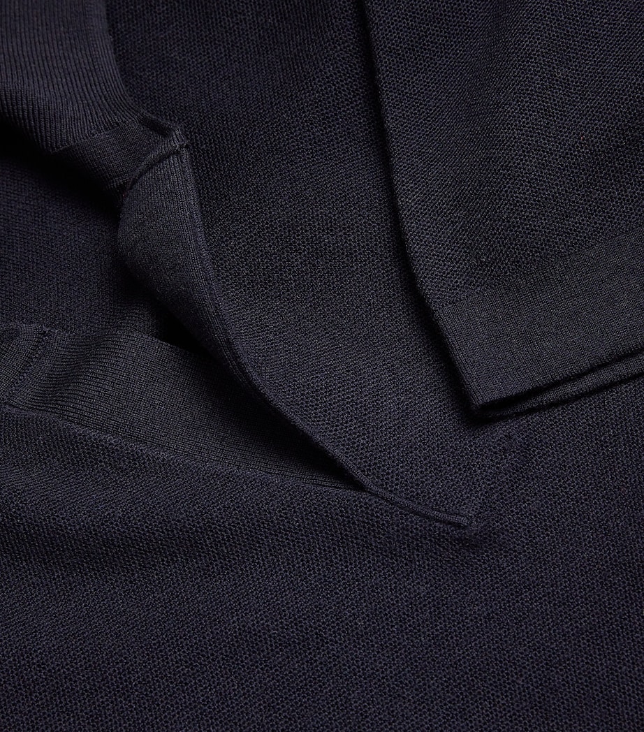 Kid Wool Polo Shirt 43000 NAVY BLUE Image 5