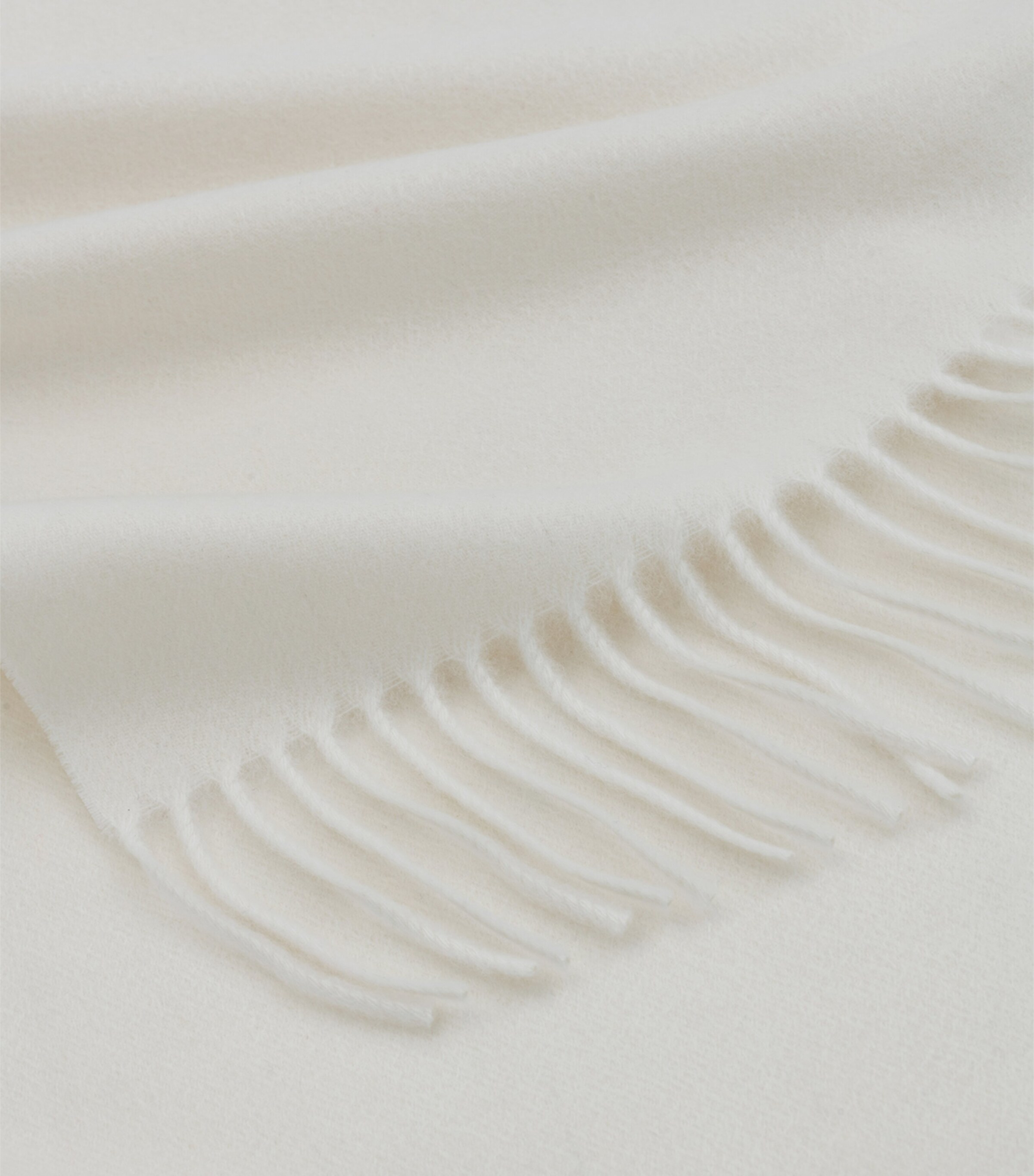 Cashmere Arran Throw Blanket (147cm x 183cm) WHITE Image 2