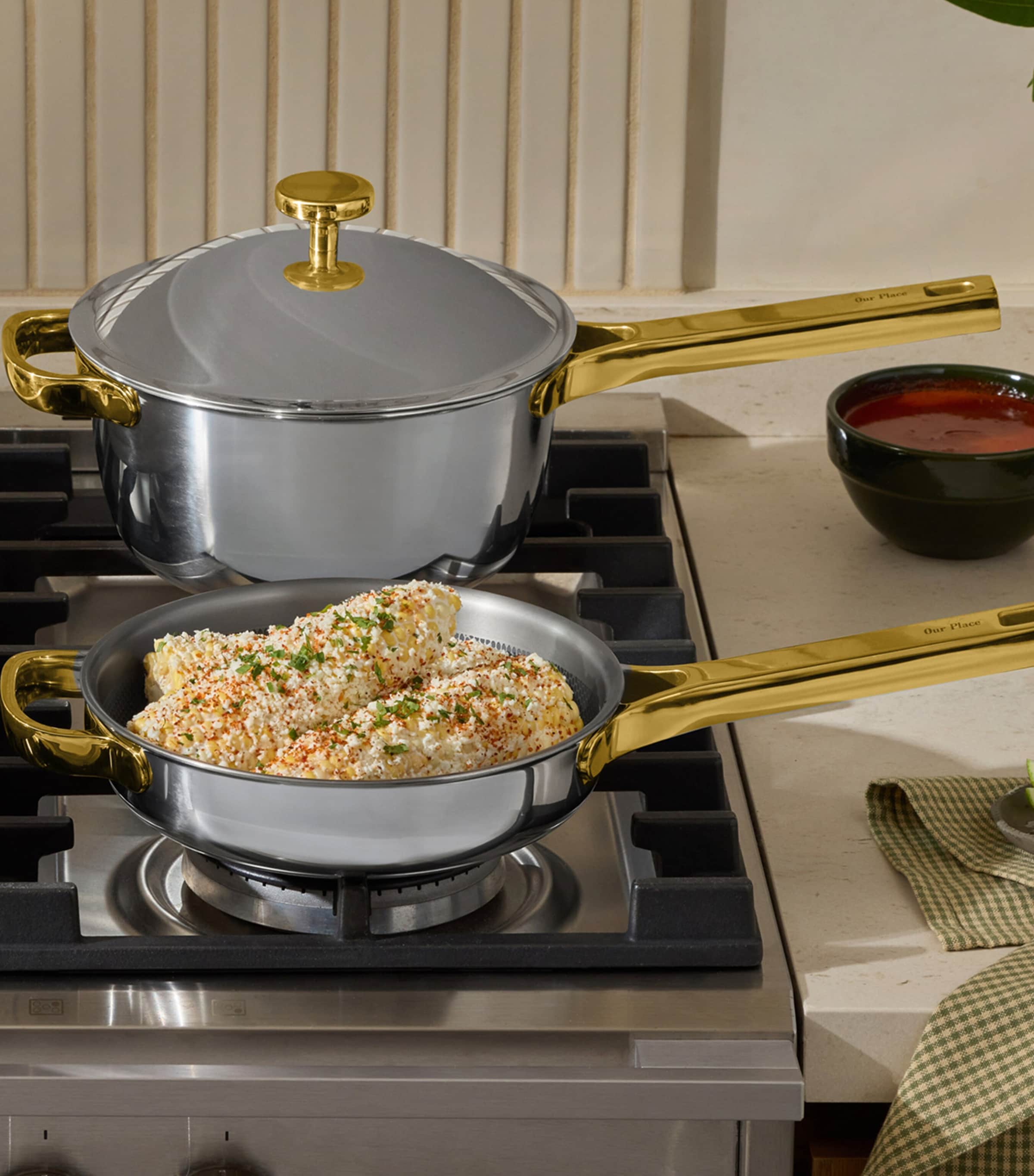 OUR PLACE Titanium Pro Cookware Set Gold Image 5