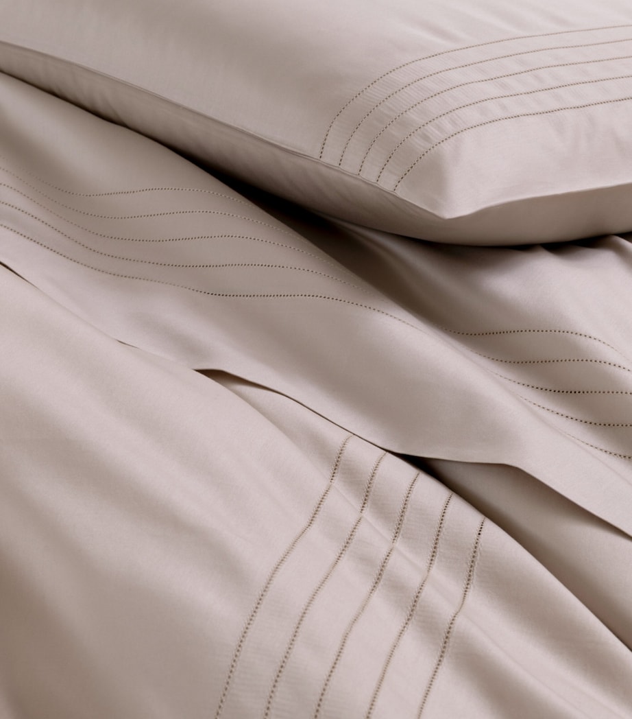 Frette Cotton Lush Ajour King Duvet Cover (260cm x 240cm) Greige Image 4