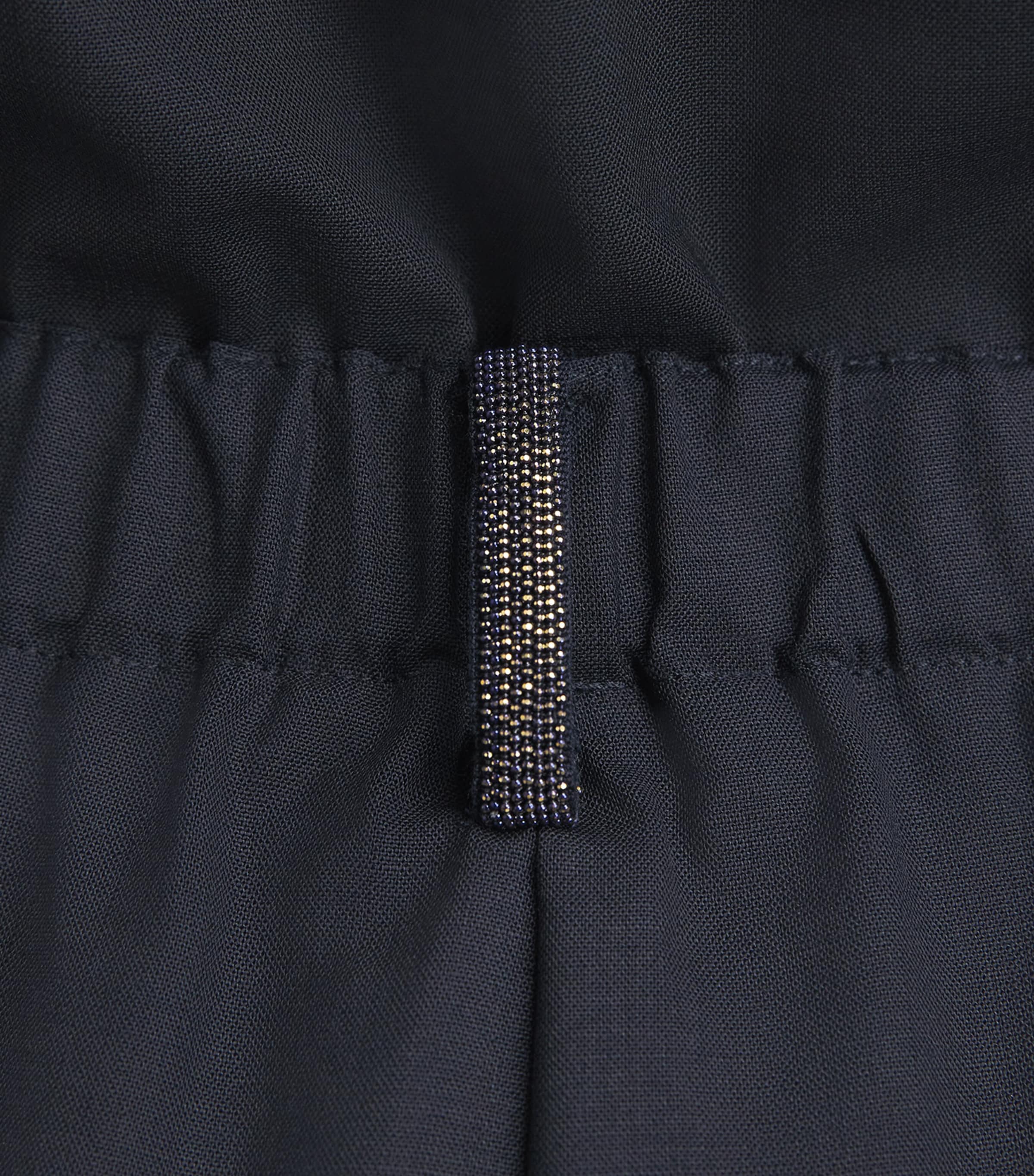 Fabiana Filippi Womens Merino-Blend Beaded Trousers Blu Notte Image 3