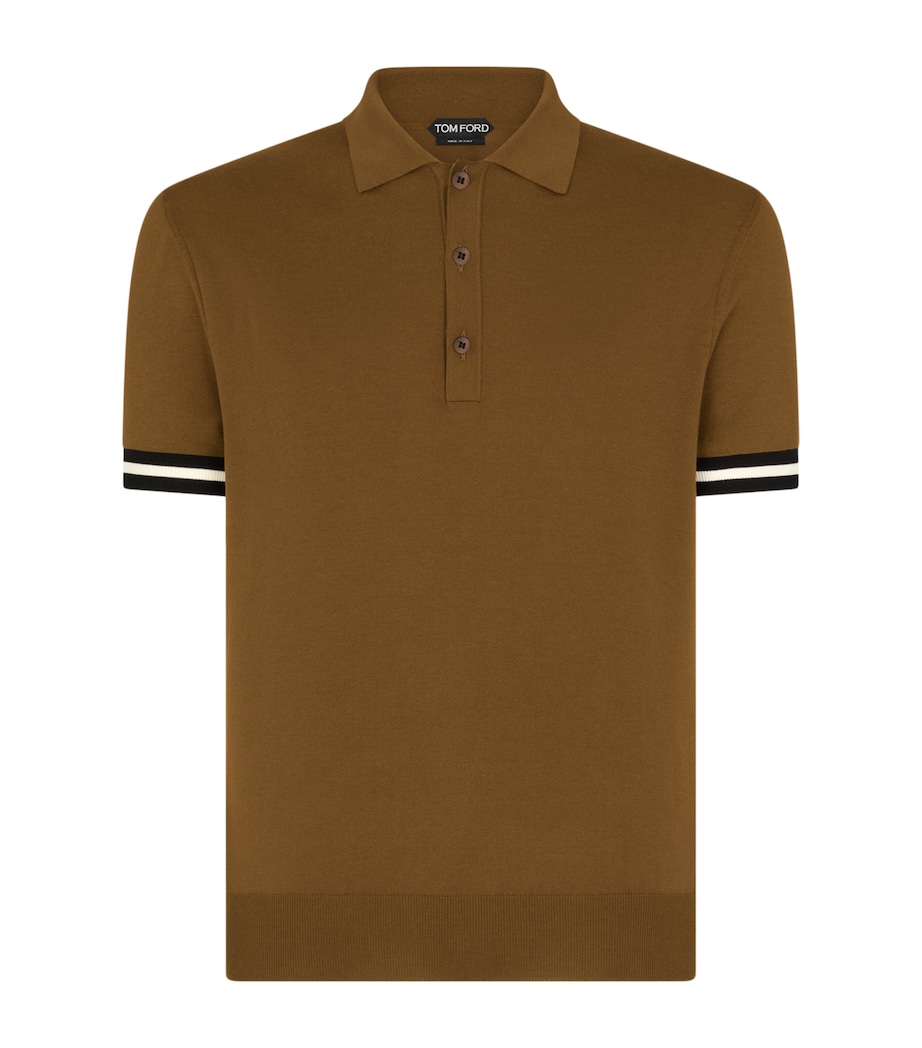 Cotton-Blend Polo Shirt GAQ Image 1