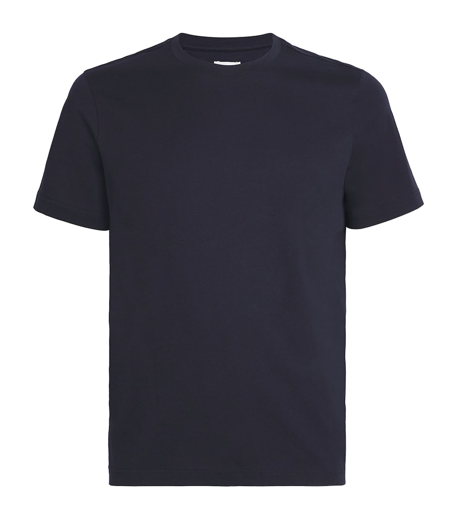 Cotton Crew-Neck T-Shirt 01 BLUE NAVY Image 1
