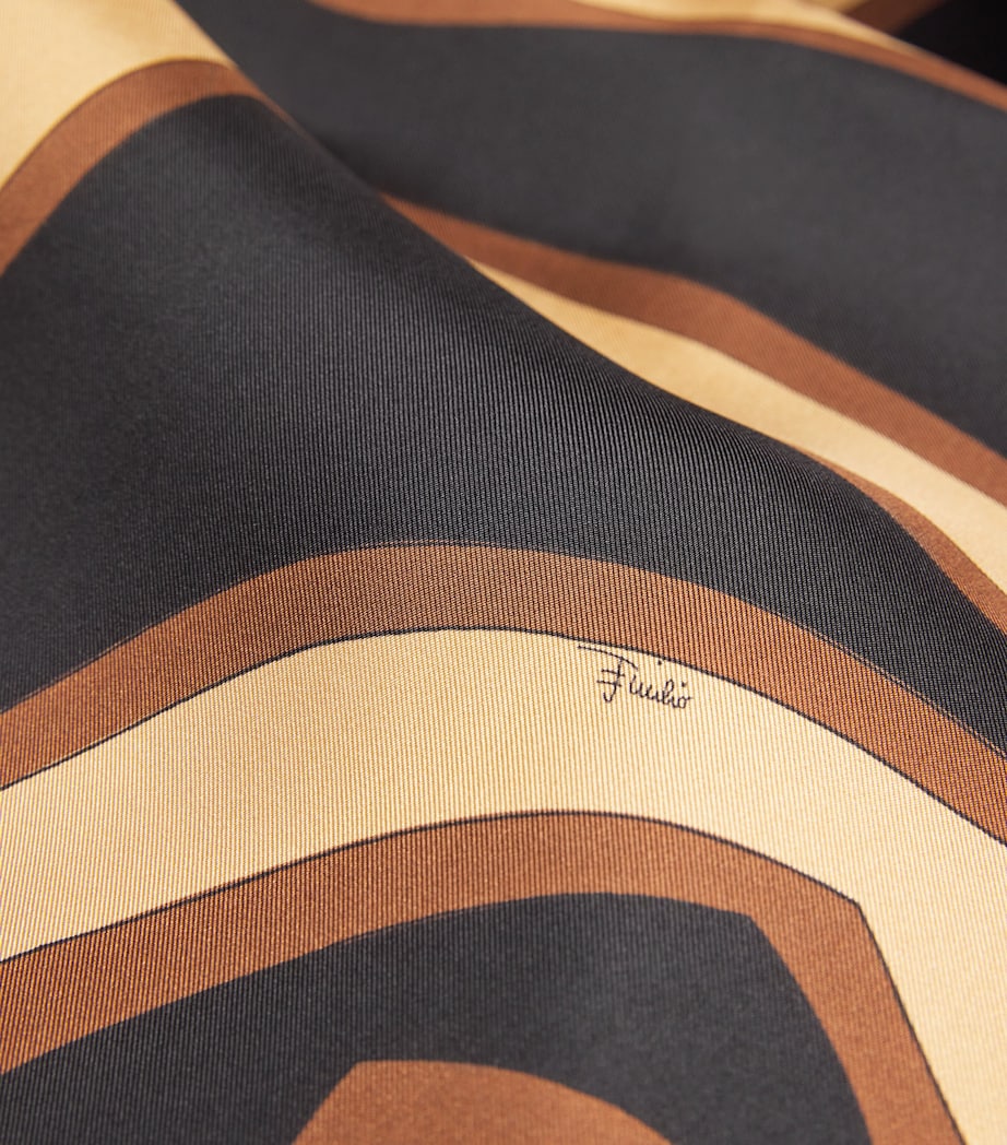 Silk Labirinto Print Maxi Kaftan Dress 049/BLACK GOLD Image 6