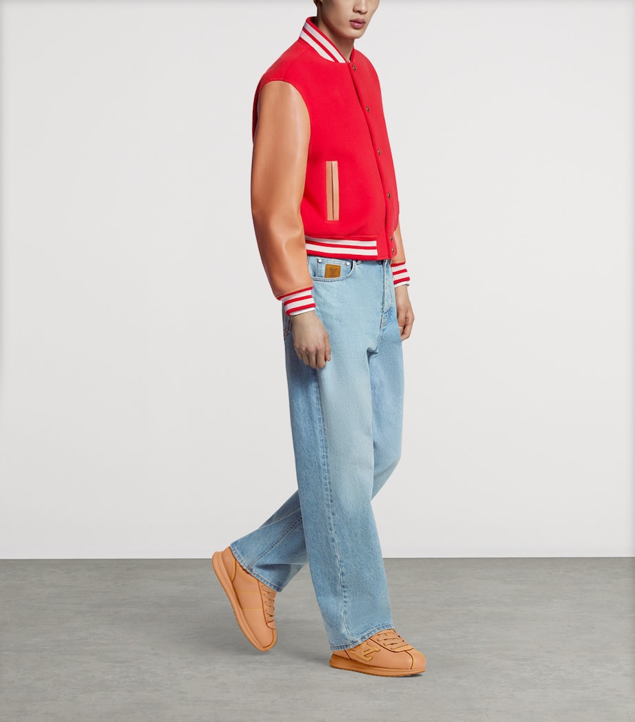 Leather Buttersoft Low-Top Sneakers BEIGE Image 3