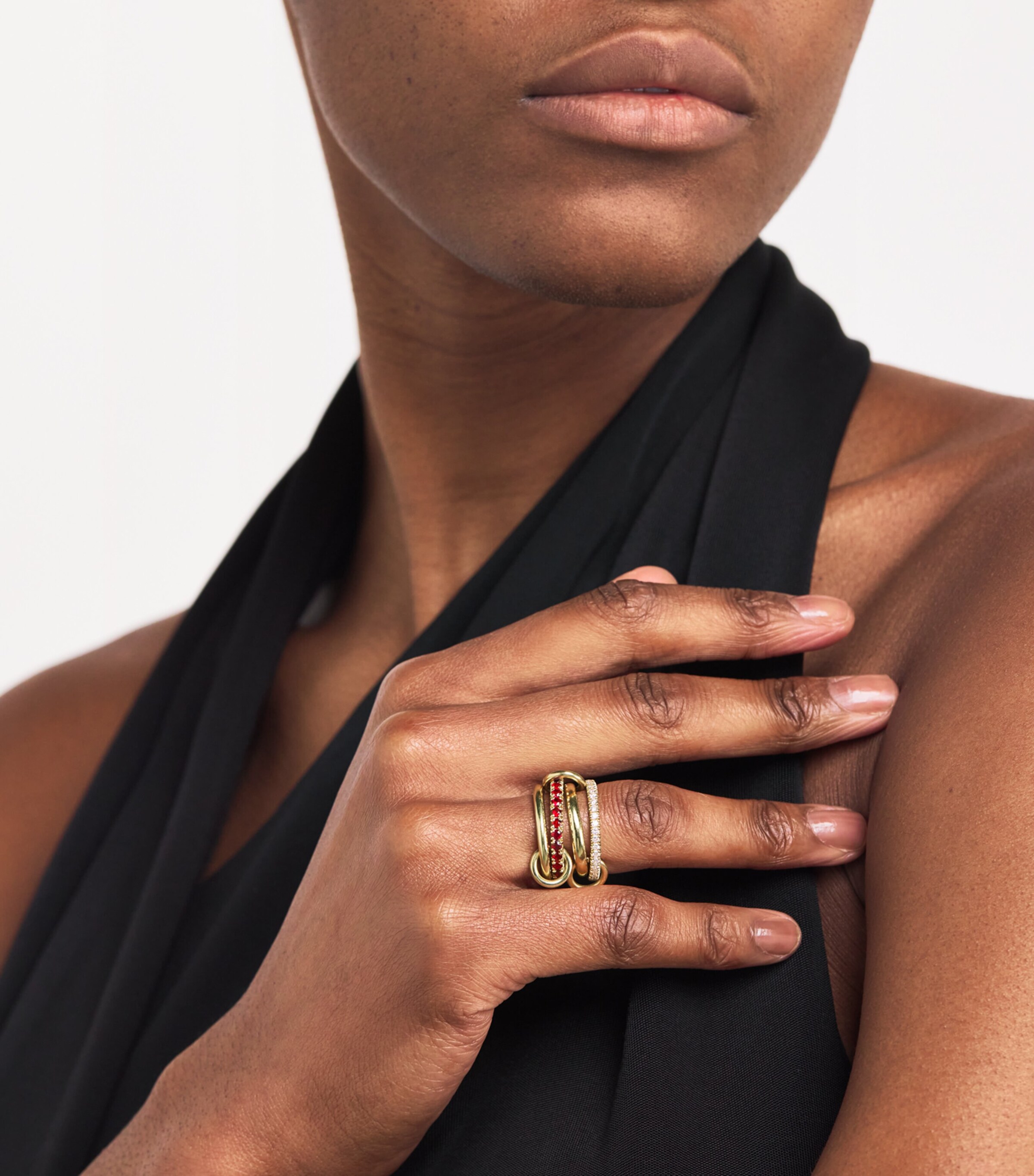 Yellow Gold, Diamond and Ruby Halley Ring YELLOW GOLD Image 2