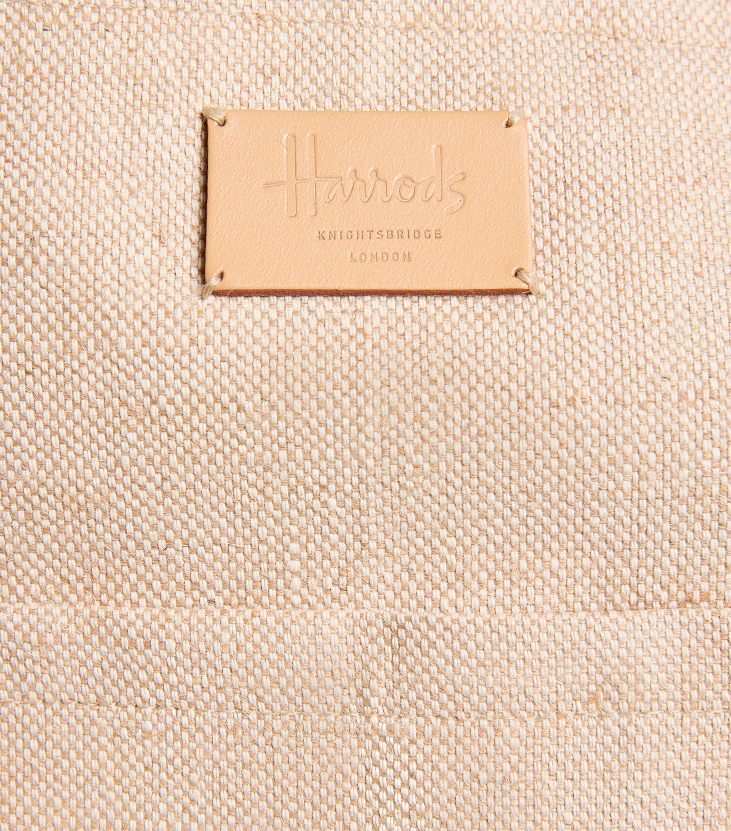 Harrods Large Jute Garden Tote Bag Neutral Image 5