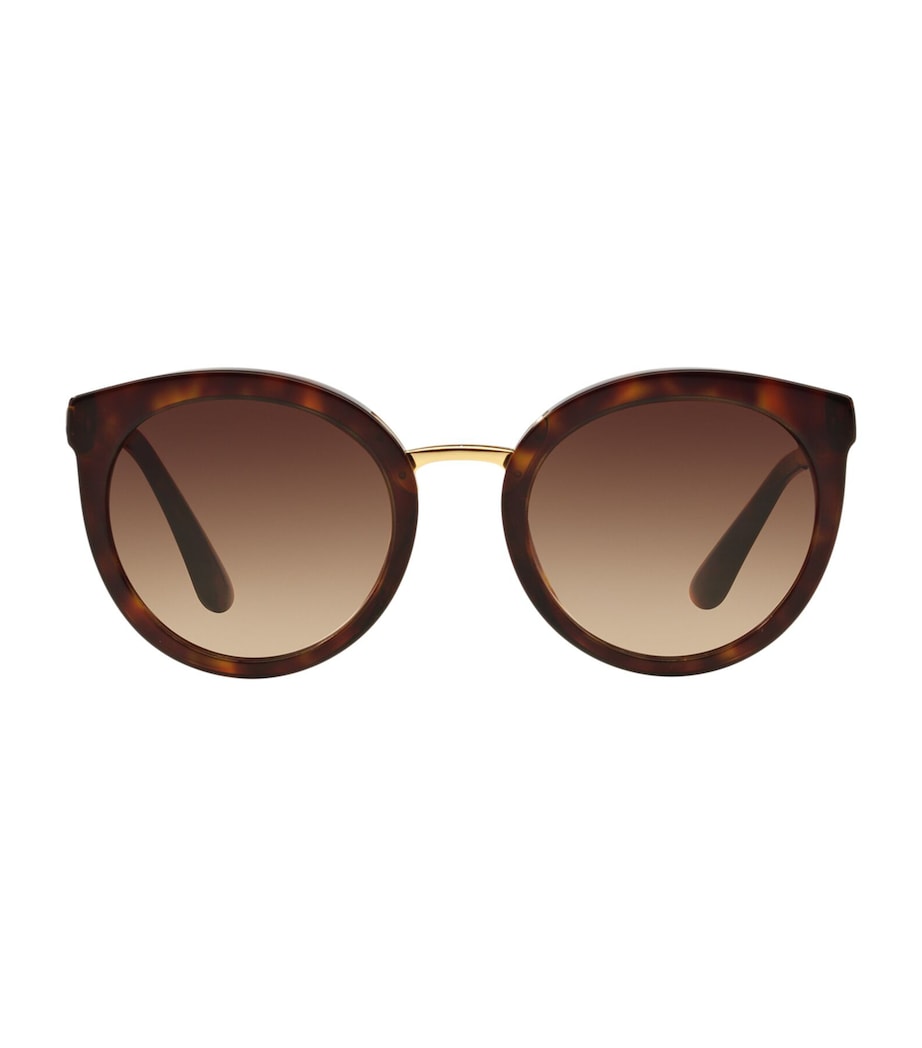 Tortoiseshell Round Sunglasses BROWN Image 1