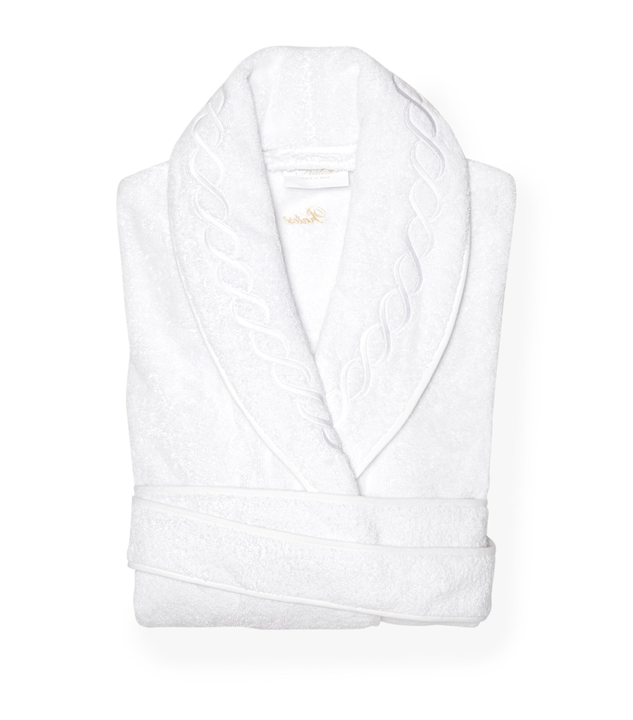 Cotton Treccia Bathrobe (Small) WHITE/WHITE Image 1
