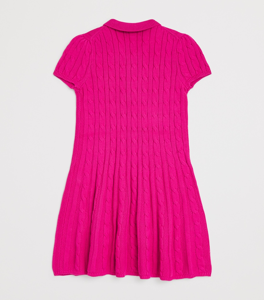 Cotton Cable-Knit Dress (2-6 Years) COLGE PINK Image 2