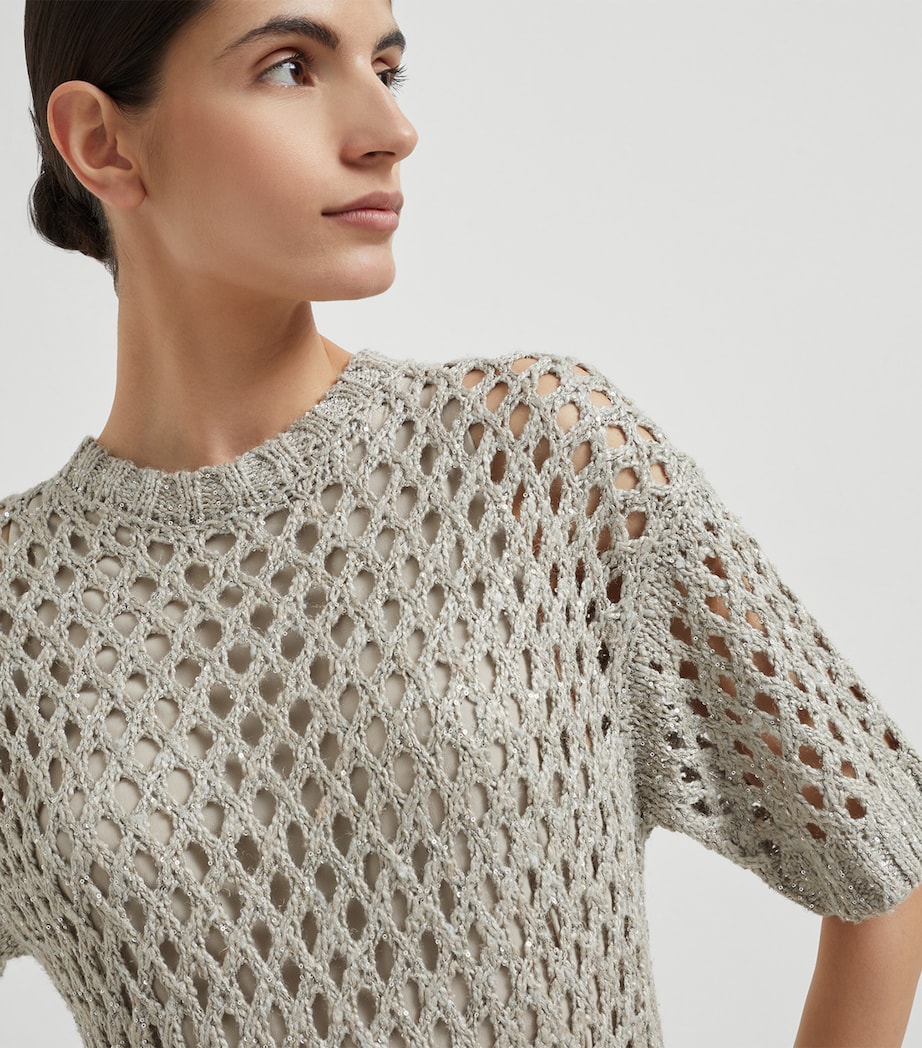 Net Dazzling Knitted Midi Dress C9593 Image 6