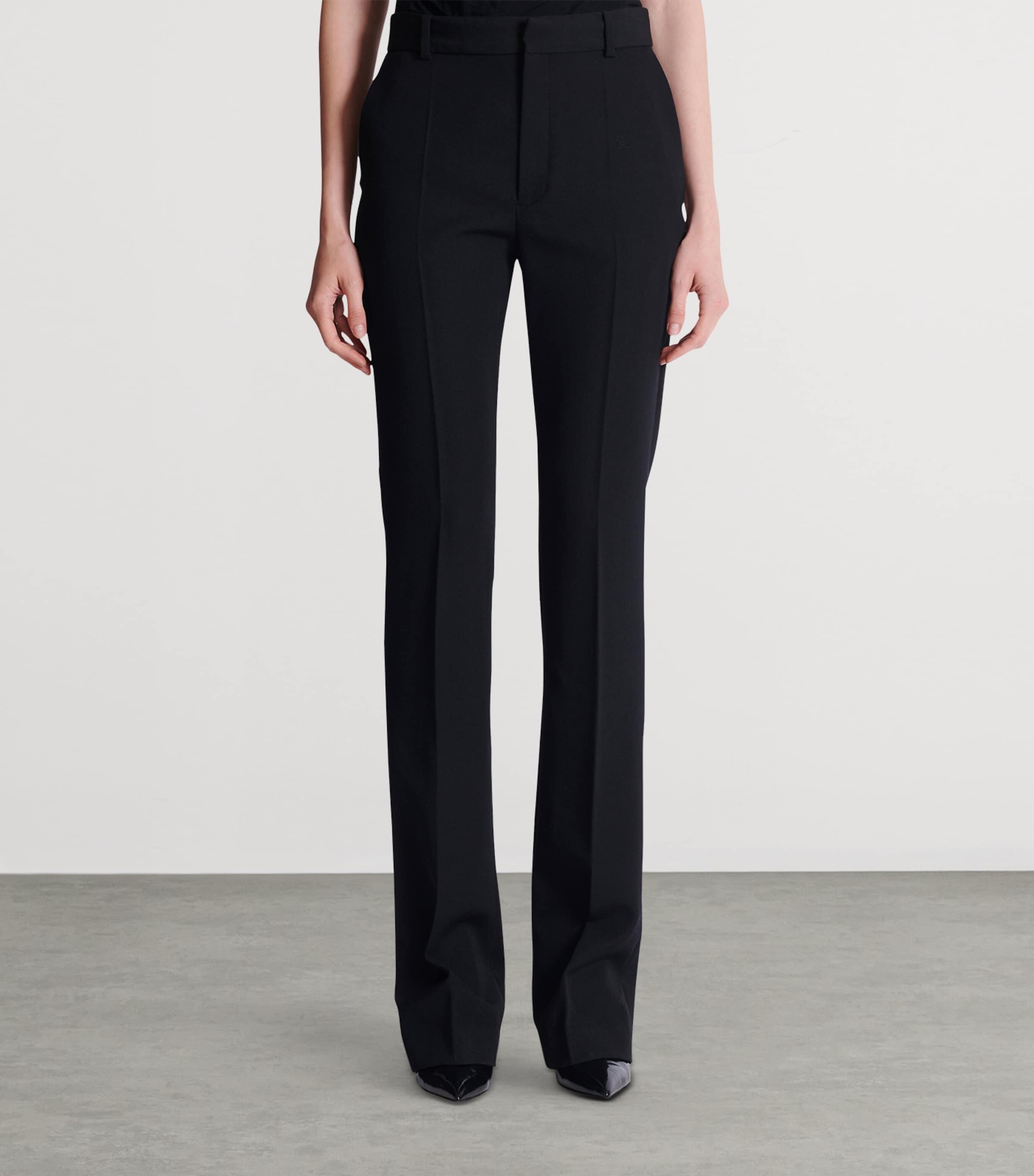 Virgin Wool Straight-Leg Trousers 0PA NOIR Image 4