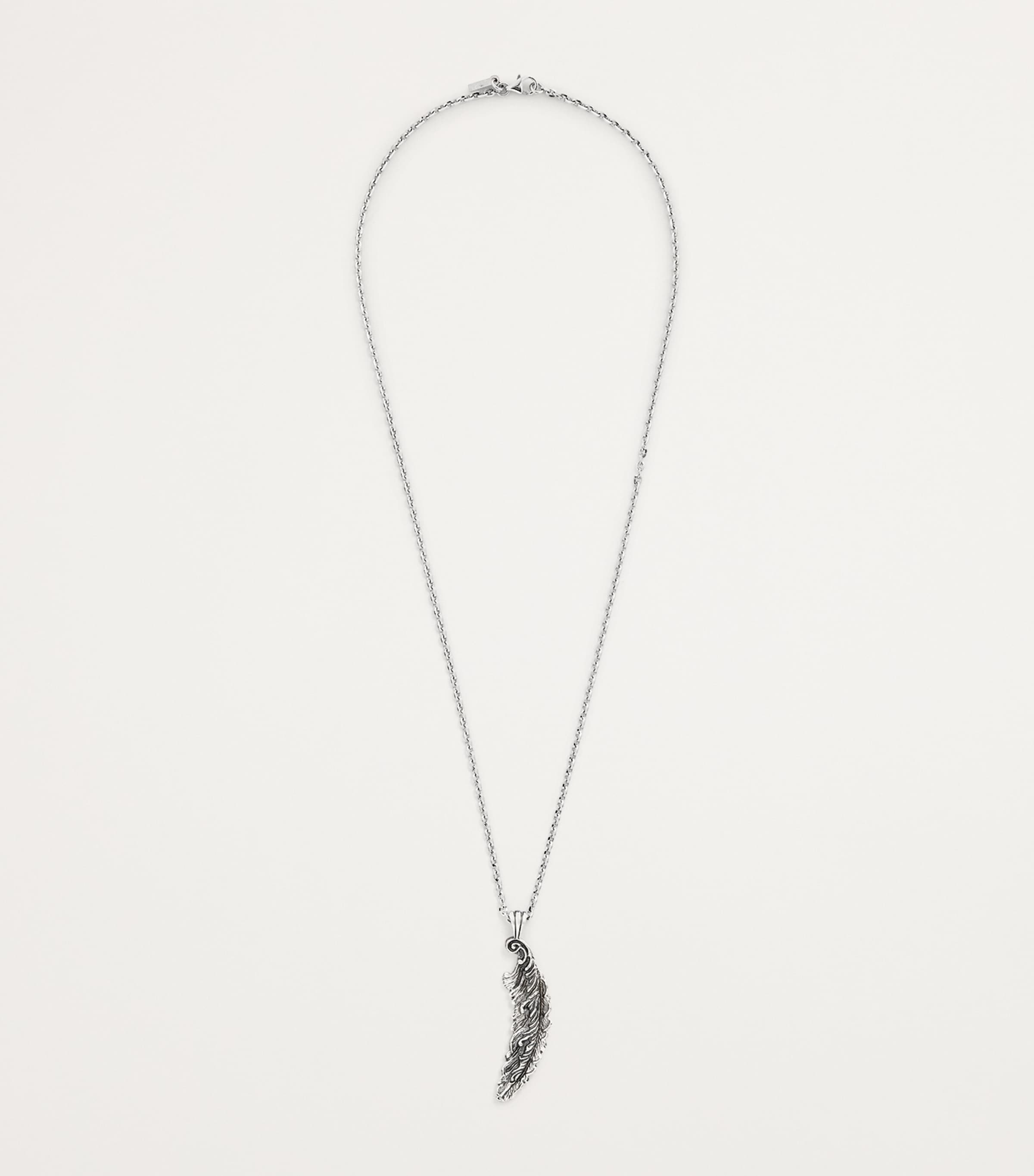 ネックレス・ペンダント emanuele bicocchi DOUBLE FEATHER NECKLACE (EAP3 SILVER) Emanuele Bicocchi Sterling SIlver Piuma Pendant Necklace