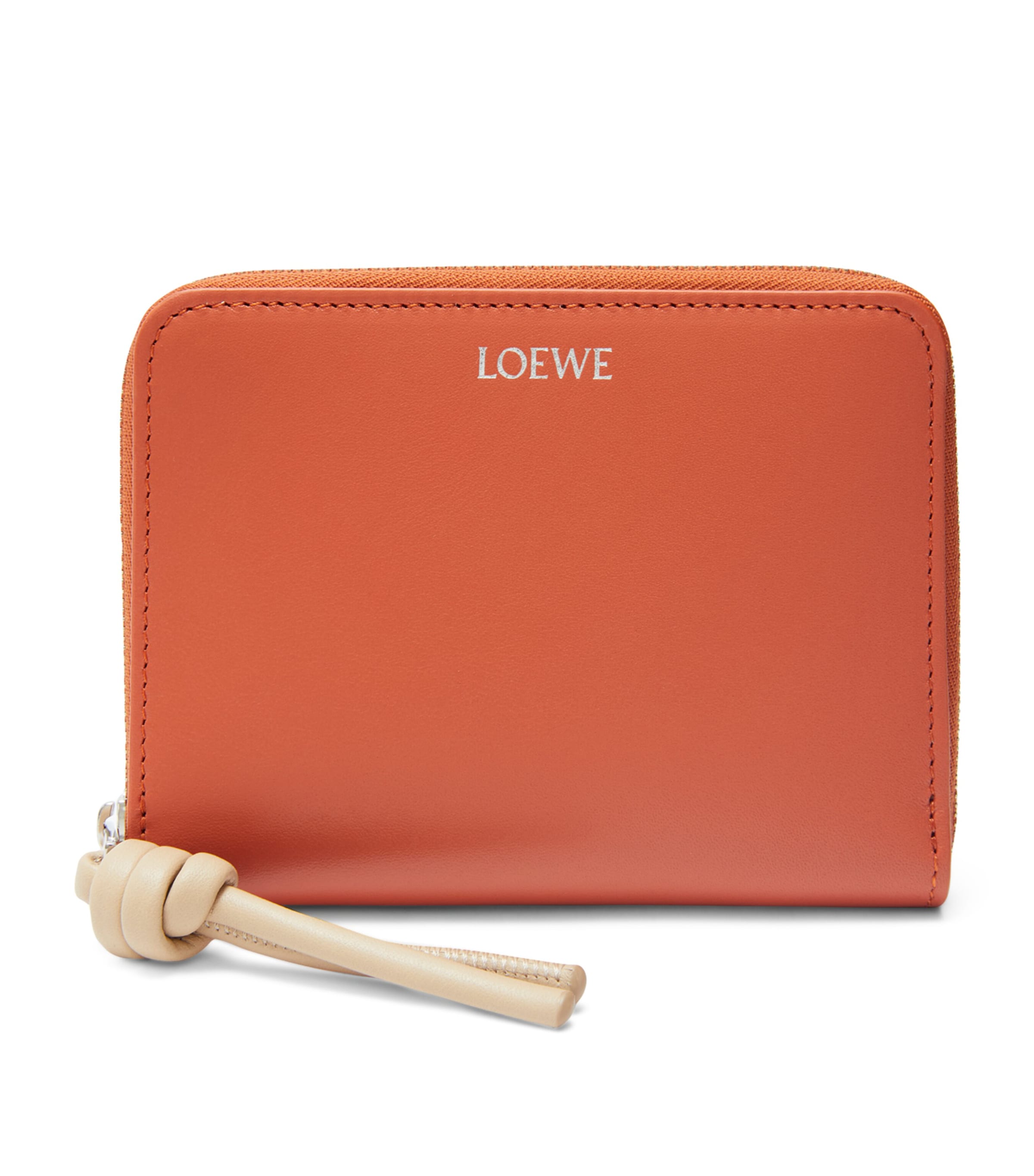LOEWE Leather Knot Zip-Around Wallet Maple/papercraft Image 1