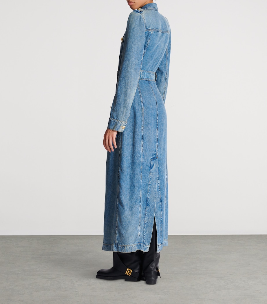 Denim Belted Maxi Dress 6AW BLEU JEAN Image 6