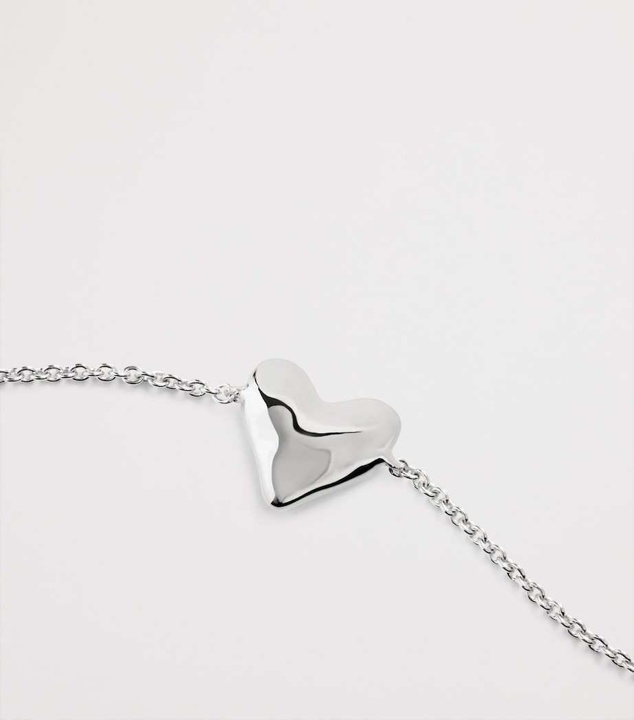 Monica Vinader Sterling Silver Heart Chain Bracelet Sterling Silver Image 2