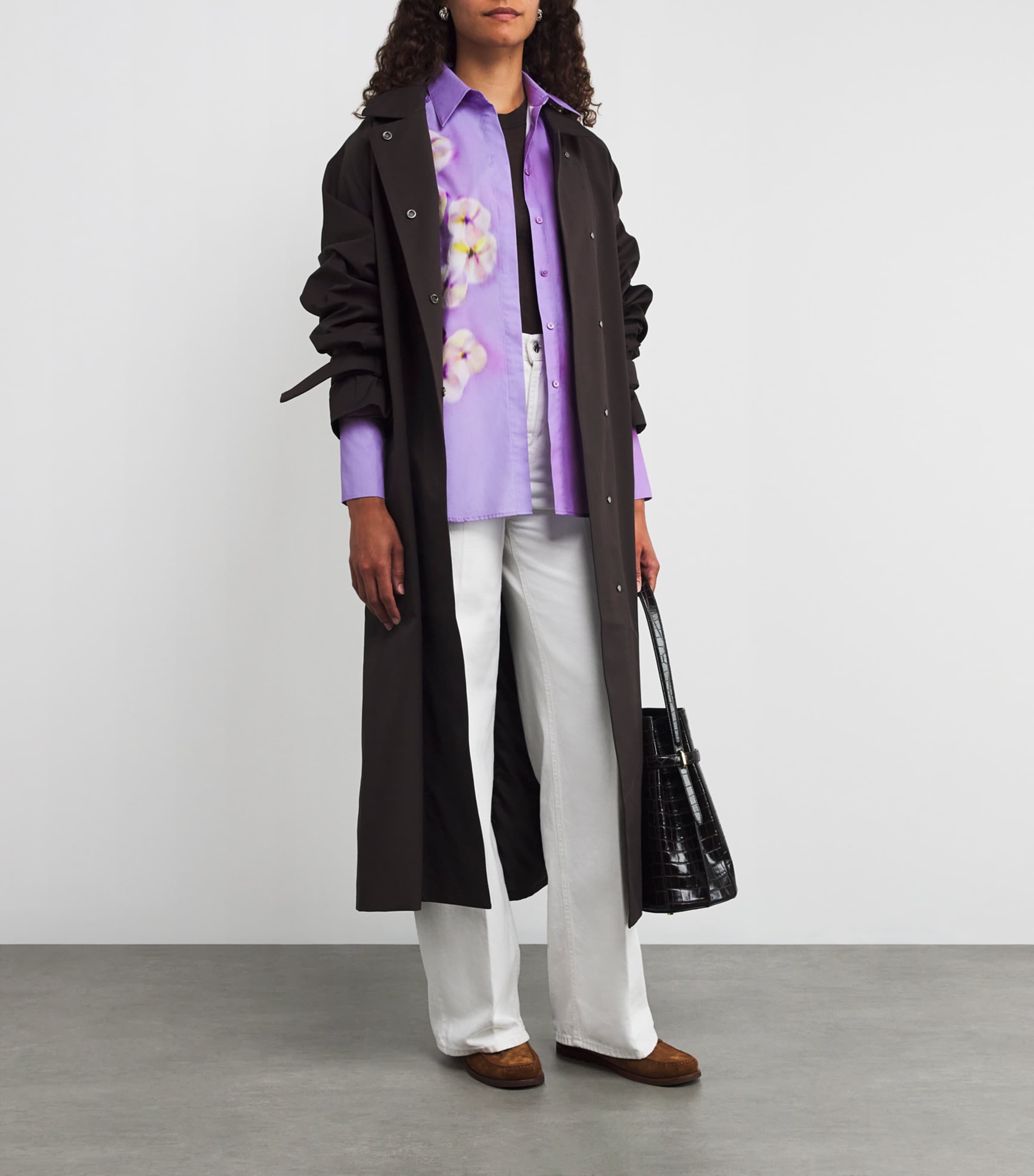 Cotton Floral Shirt CYCLAMEN Image 2