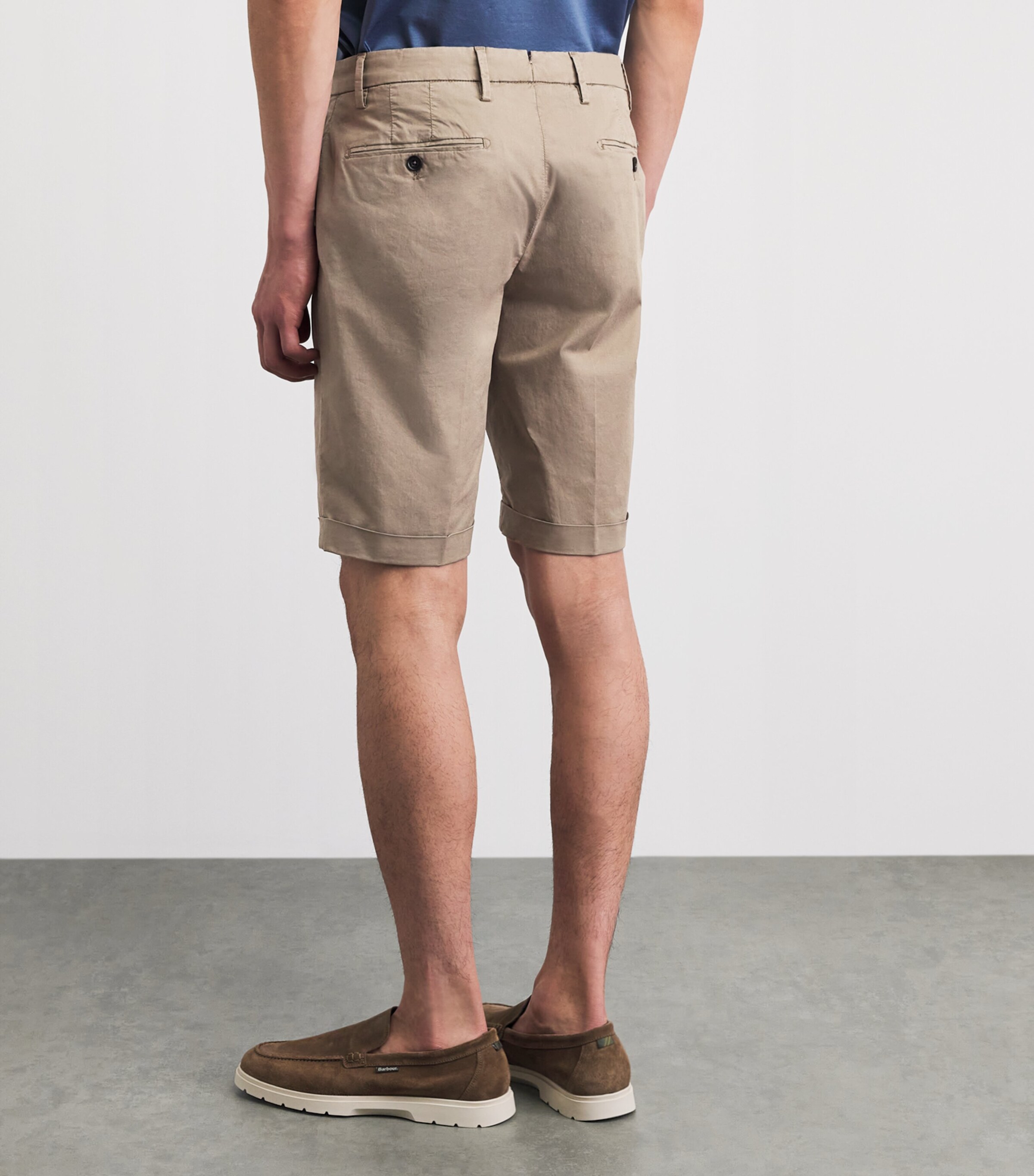 Corneliani Mens Bermuda Chino Shorts Natural / Beige Image 5