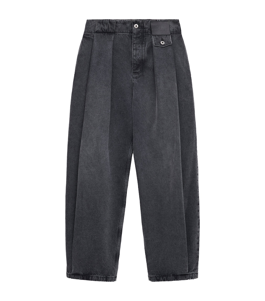 Pleated Jeans BLACK Image 1