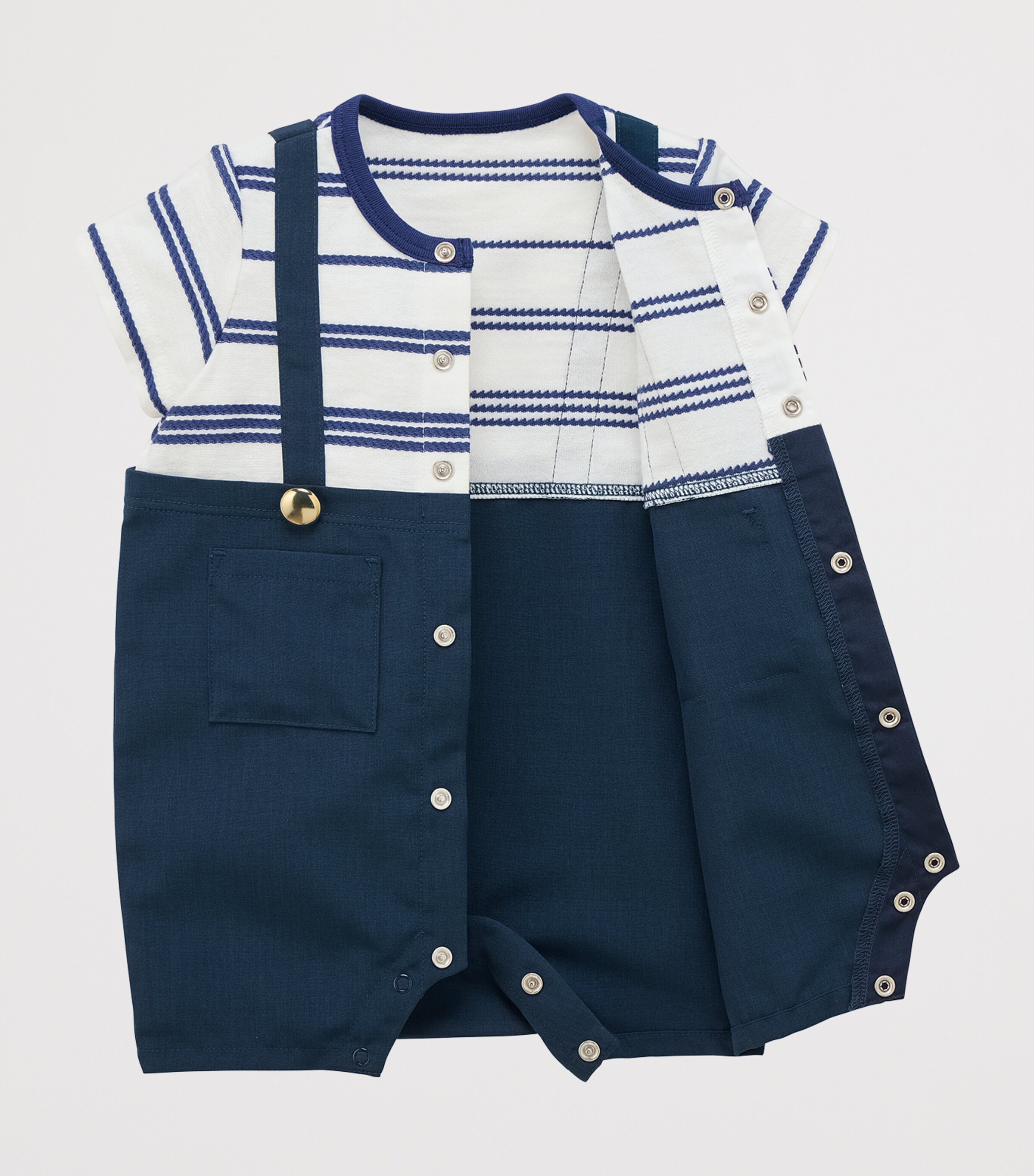 Miki House Striped Playsuit Image 2