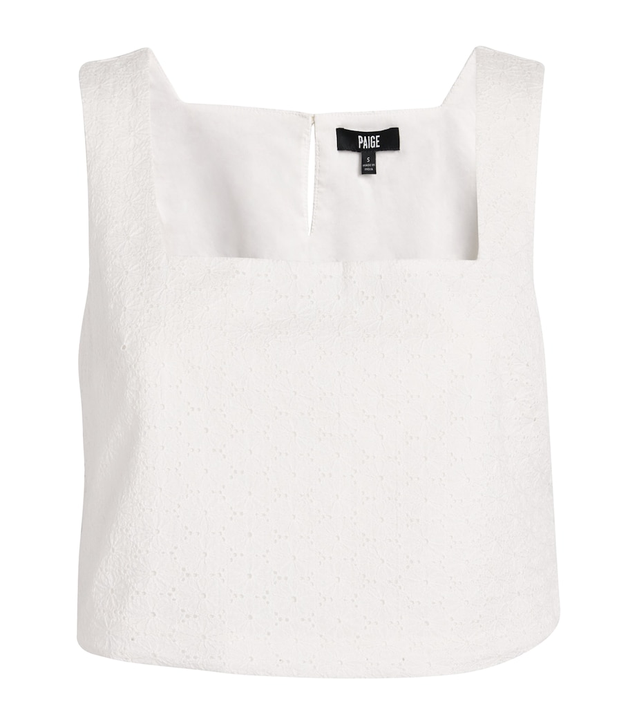Cotton Aelita Crop Top WHITE Image 1