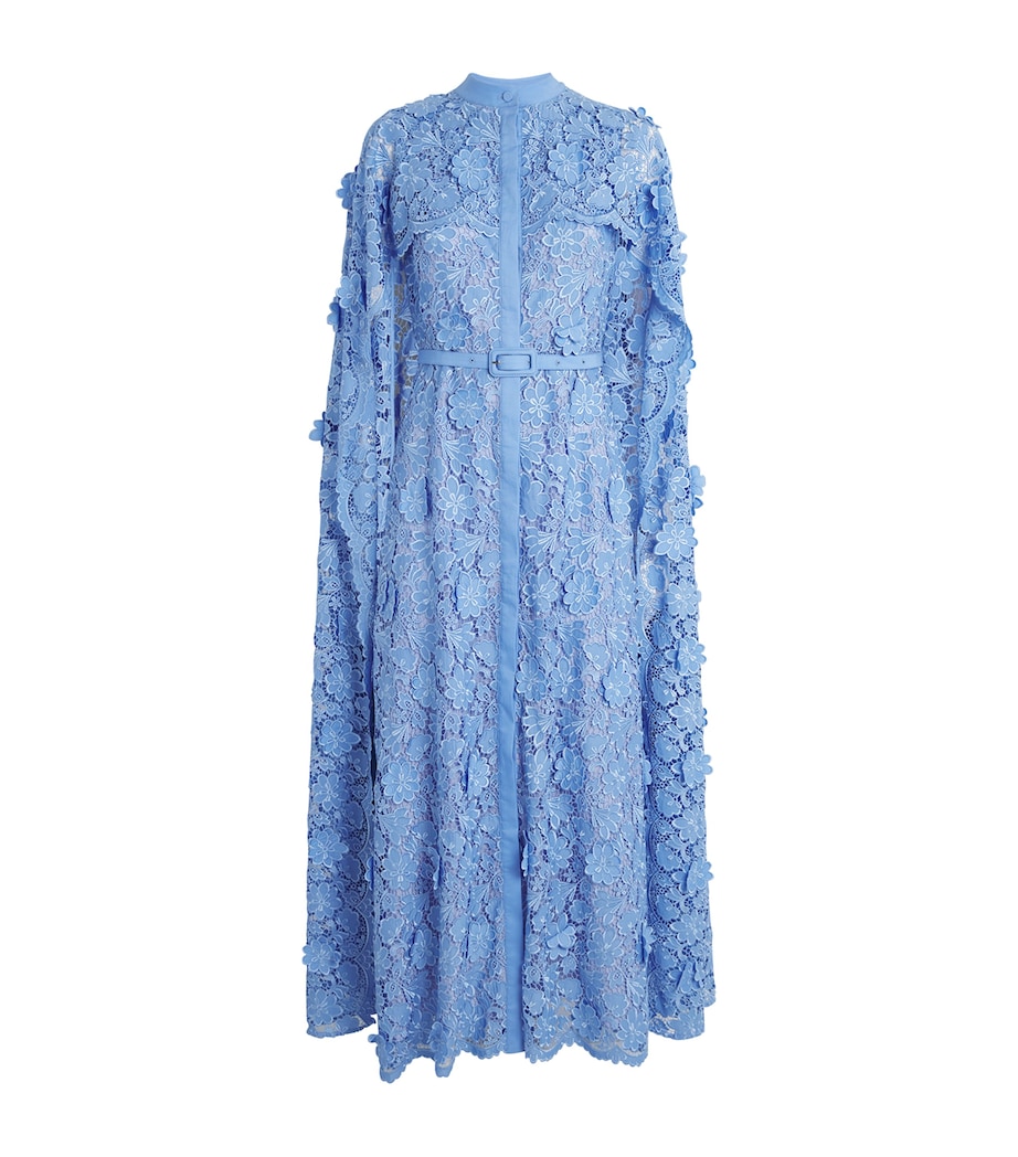 Floral Cape Loretta Midi Dress PERIWINKLE Image 1
