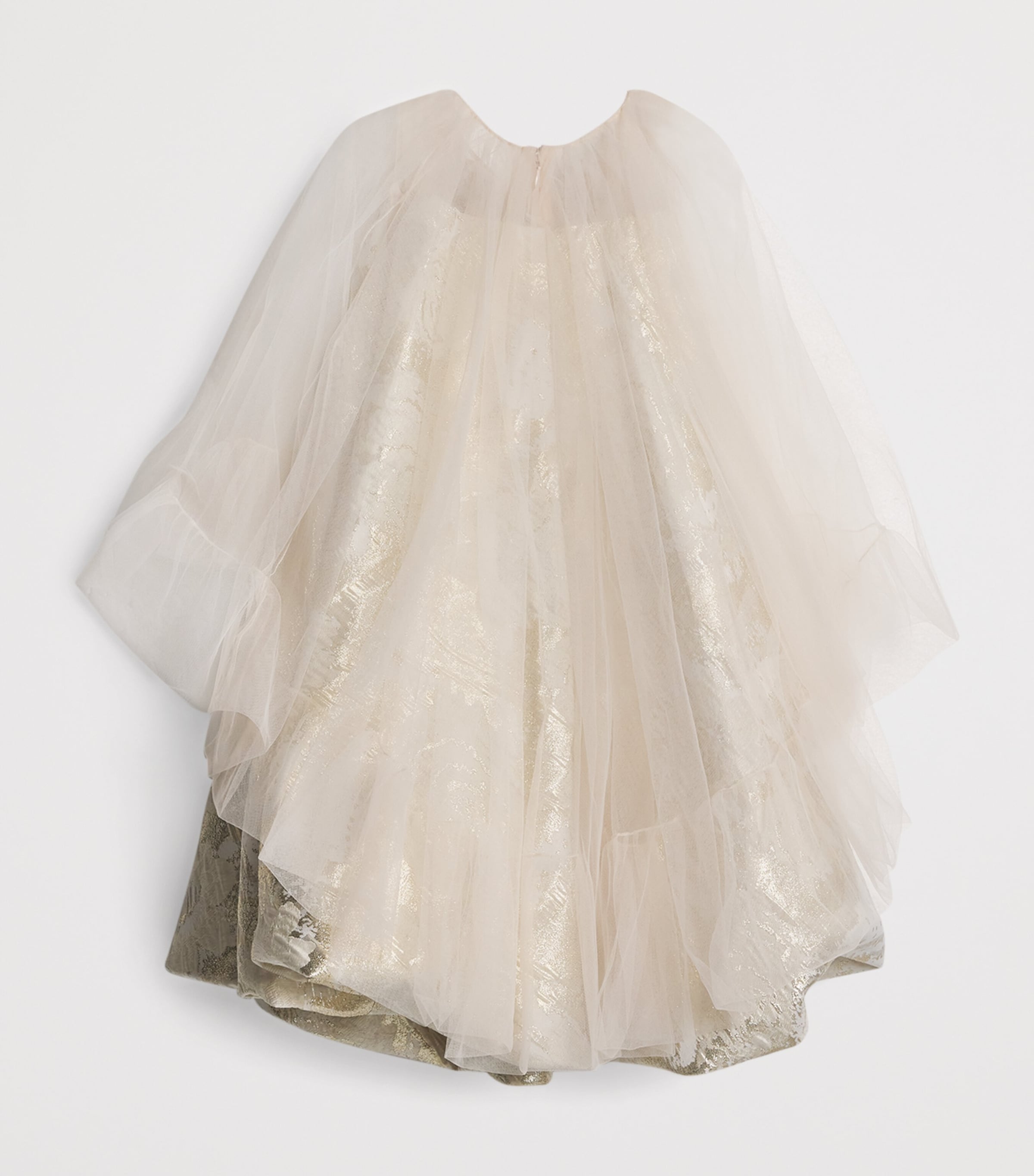 Embellished Dress with Cape (2-14 Years) GOLD Image 2