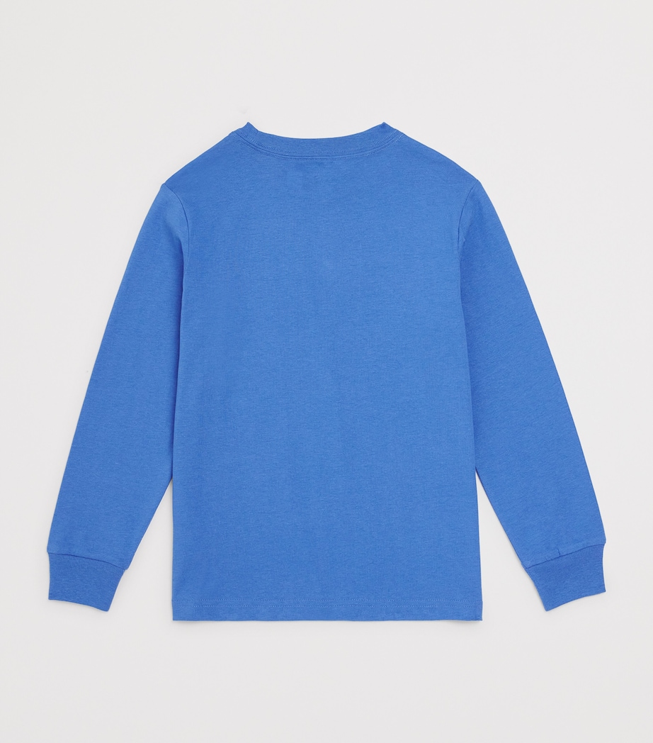 Cotton Long-Sleeve T-Shirt (2-6 Years) SCOTTSDALE BLUE Image 2