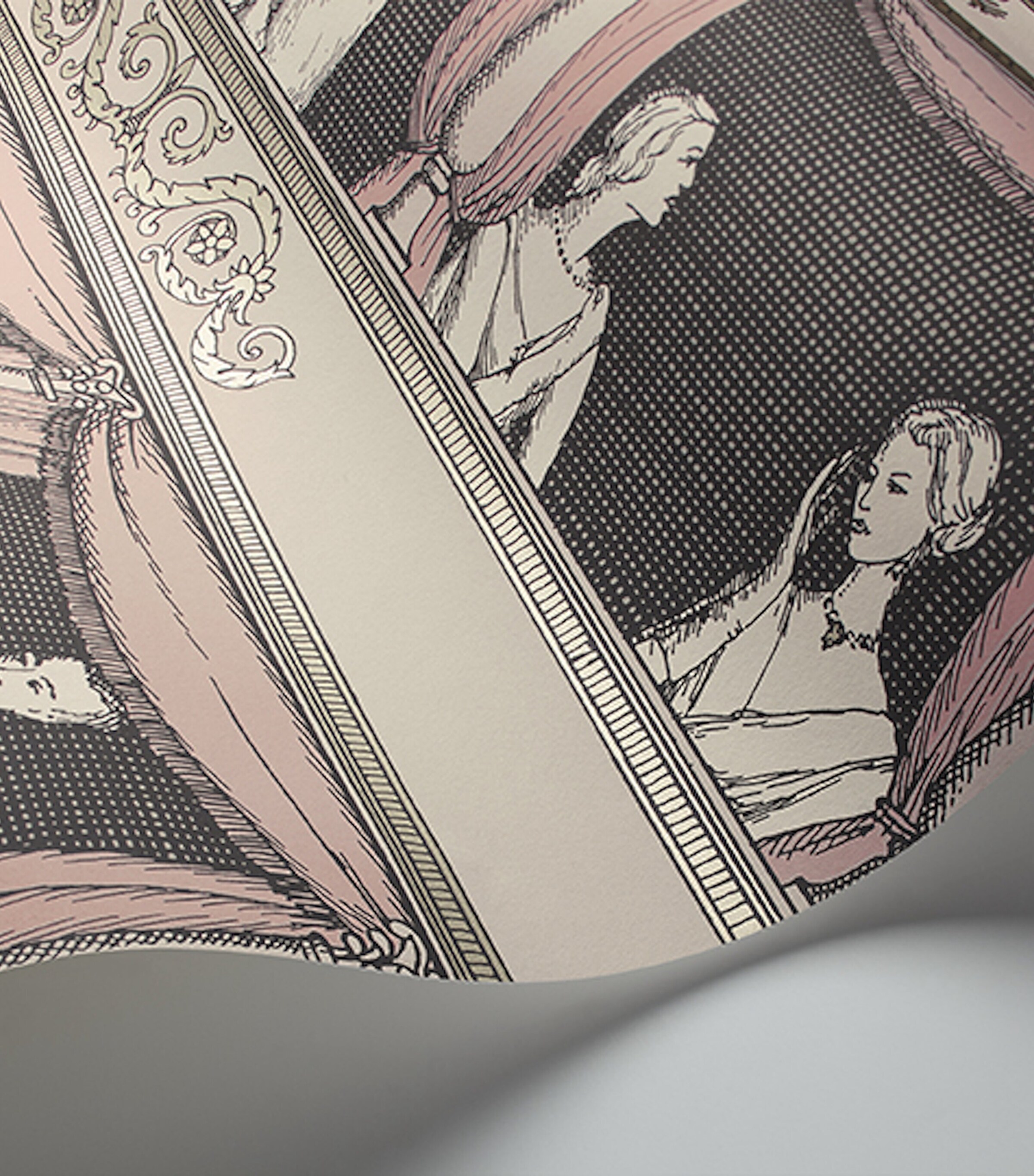 Cole & Son x Fornasetti Teatro Wallpaper Roll Blush Image 2