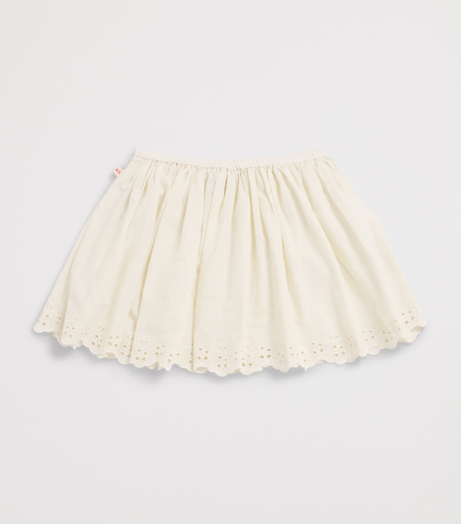 KONGES SLOJD Cotton Embroidered Posey Skirt (9 Months-10 Years) Antique Image 2