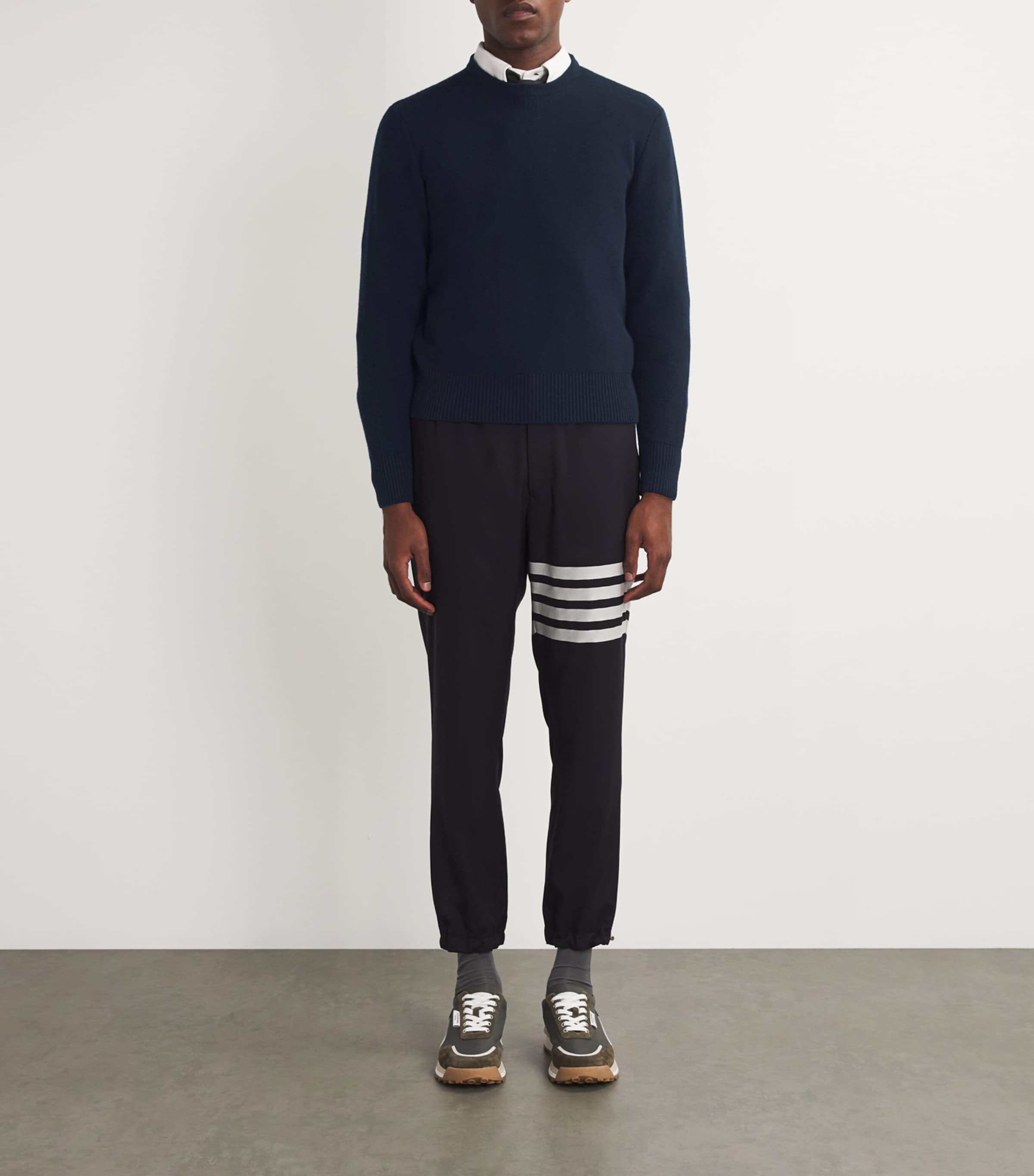 Thom Browne Virgin Wool Washed Piqué Sweater | Harrods US