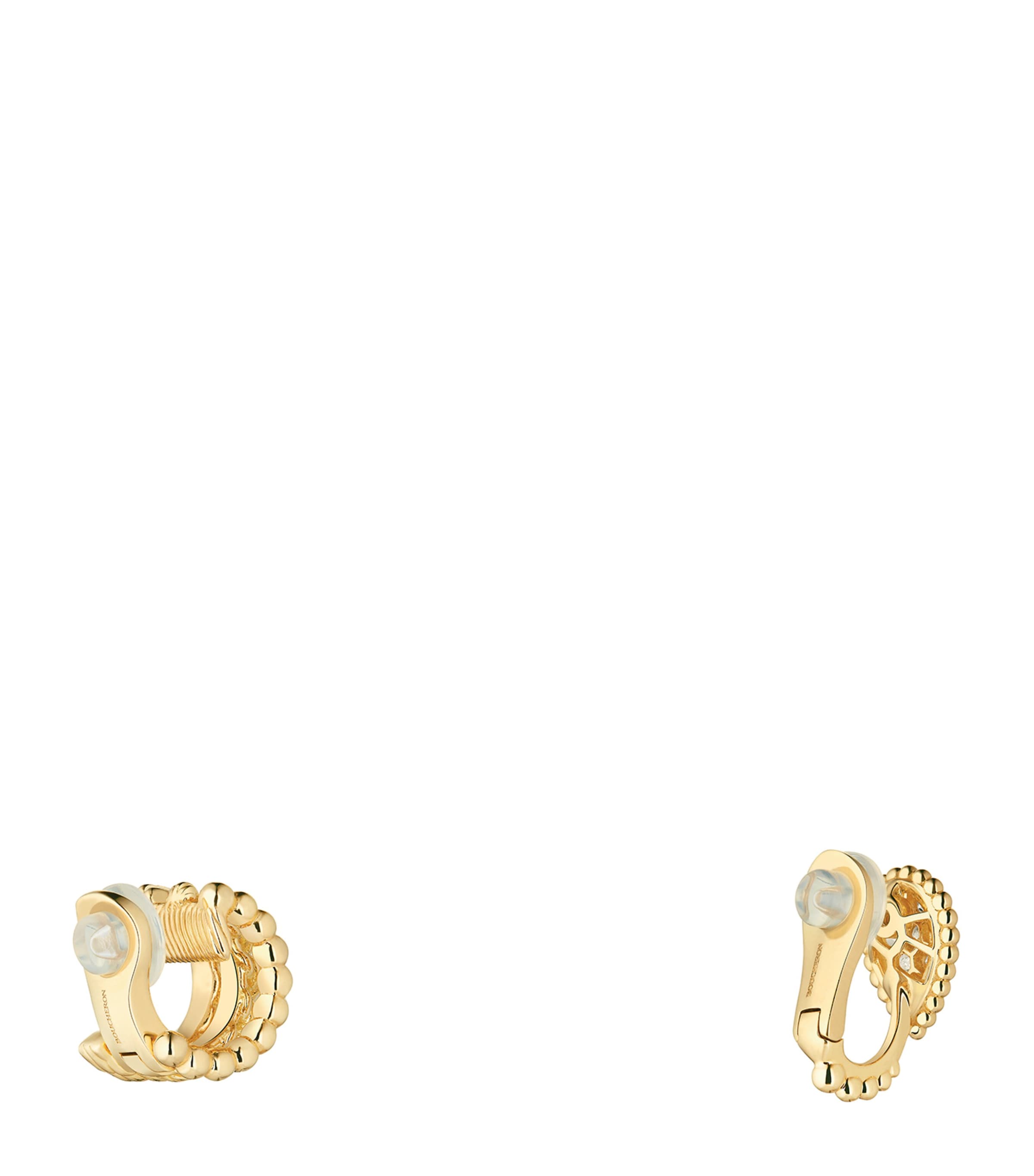 Yellow Gold and Diamond Serpent Bohème Asymmetric Clip-On Earrings GOLD Image 4